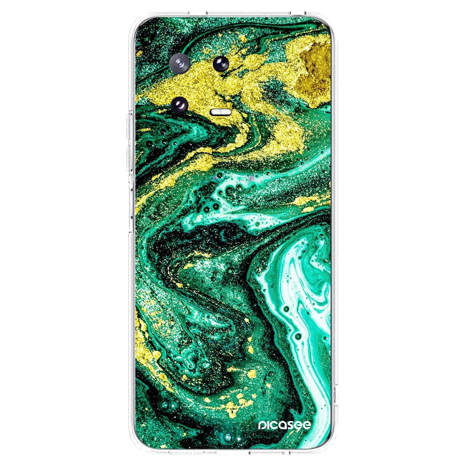 Picasee silikónový prehľadný obal pre Xiaomi 13 Pro - Green Gold