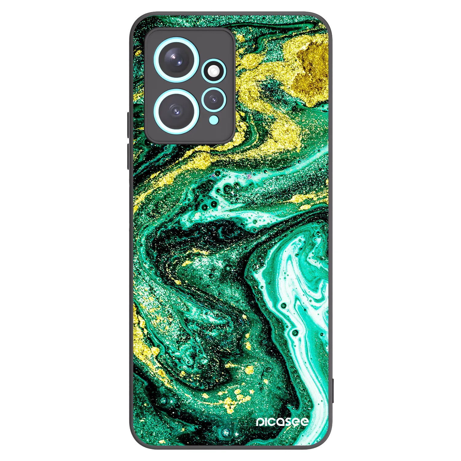 Picasee silikónový čierny obal pre Xiaomi Redmi Note 12 4G - Green Gold
