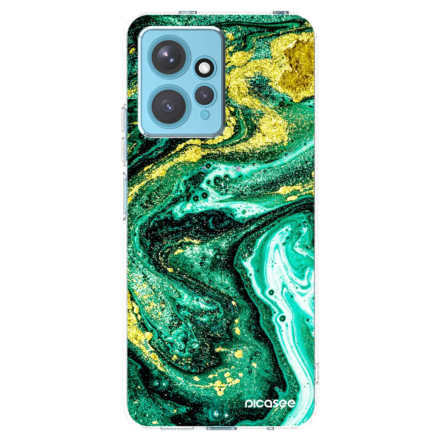 Picasee silikónový prehľadný obal pre Xiaomi Redmi Note 12 4G - Green Gold