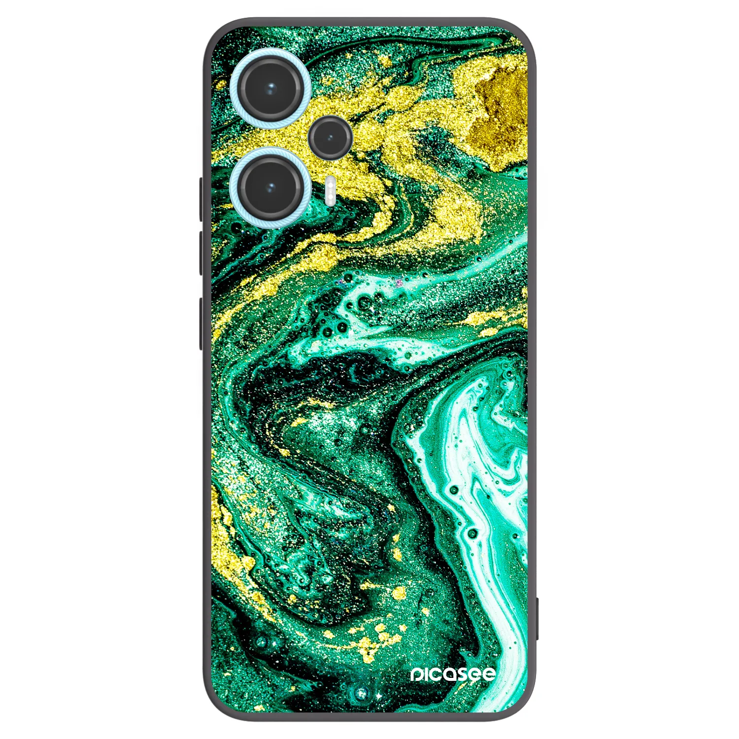 Picasee silikónový čierny obal pre Xiaomi Poco F5 - Green Gold