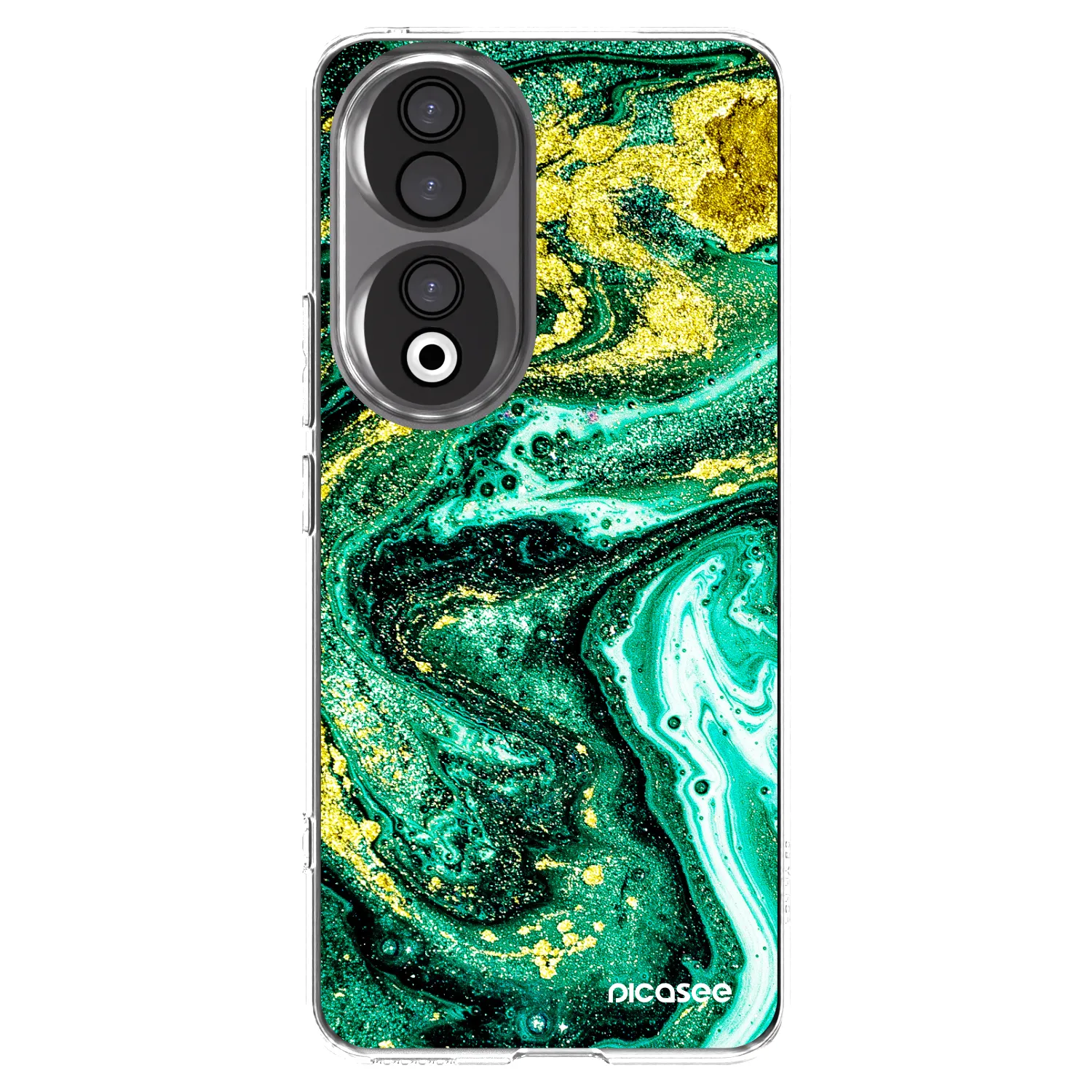 Picasee silikónový prehľadný obal pre Honor 90 5G - Green Gold
