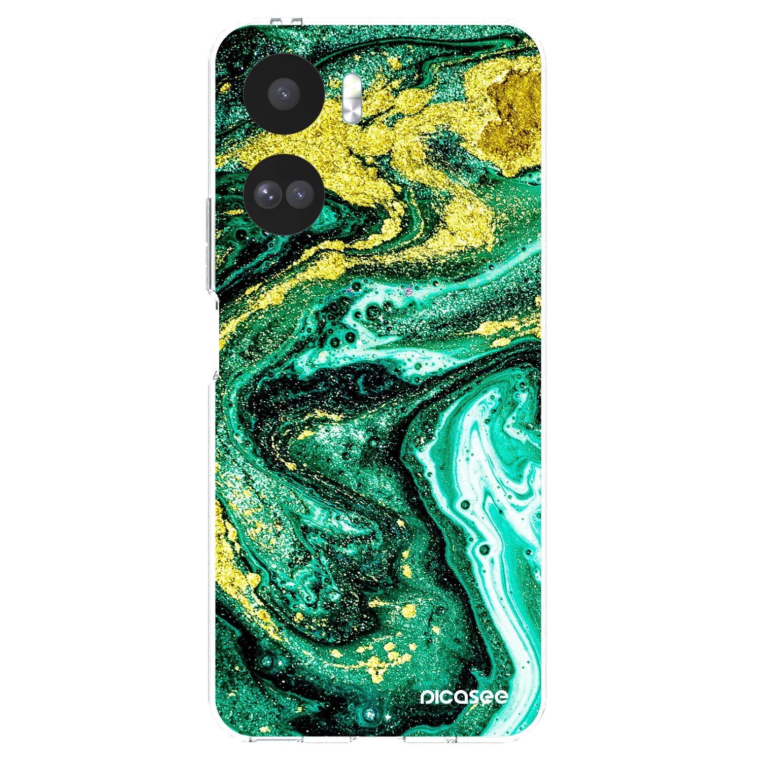Picasee silikónový prehľadný obal pre Honor 90 Lite 5G - Green Gold