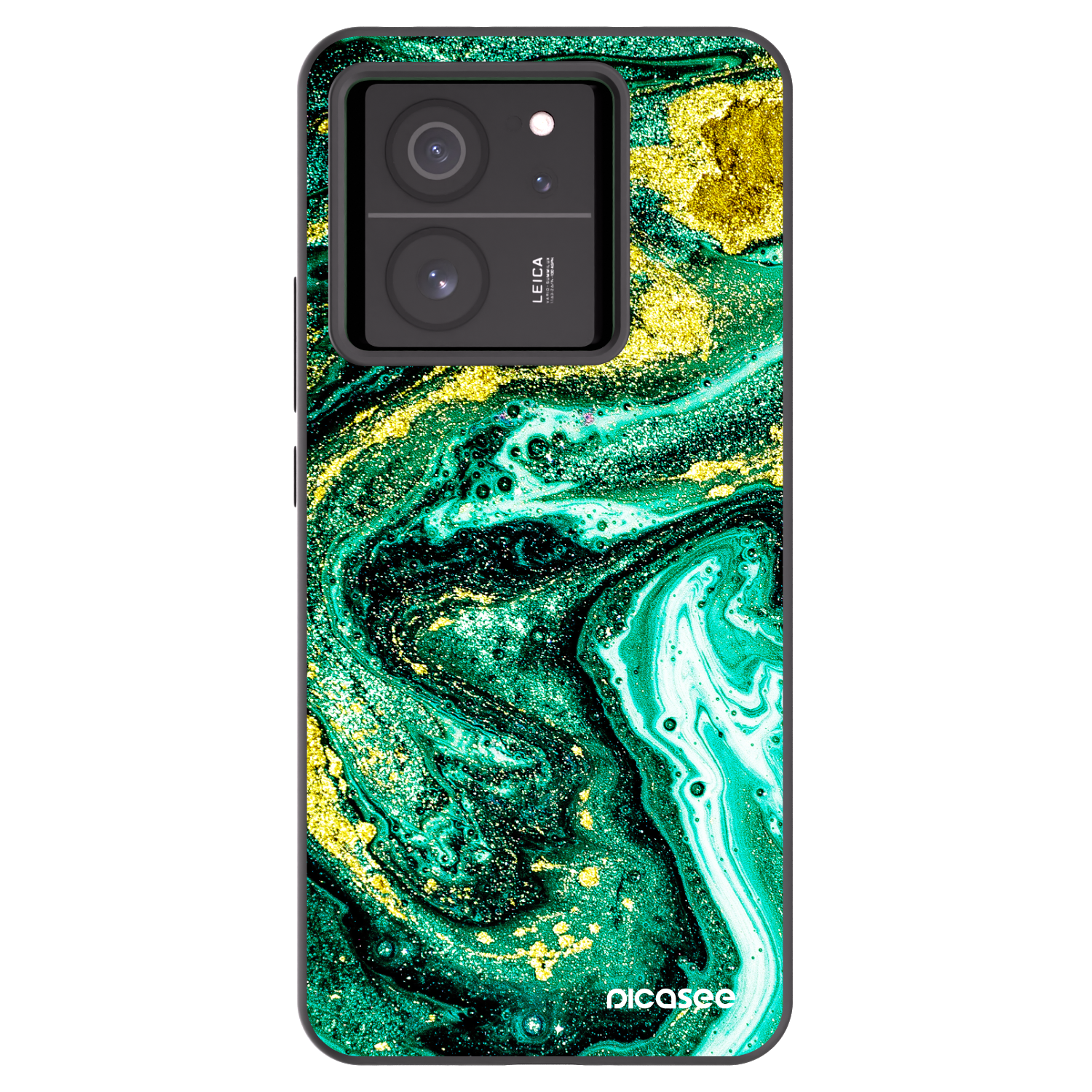 Picasee silikónový čierny obal pre Xiaomi 13T - Green Gold