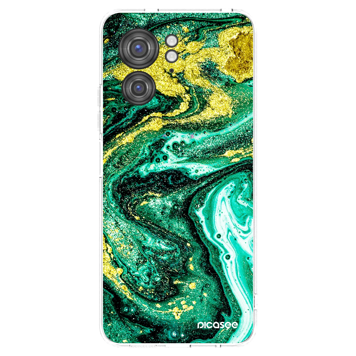 Picasee silikónový prehľadný obal pre Motorola Edge 40 - Green Gold