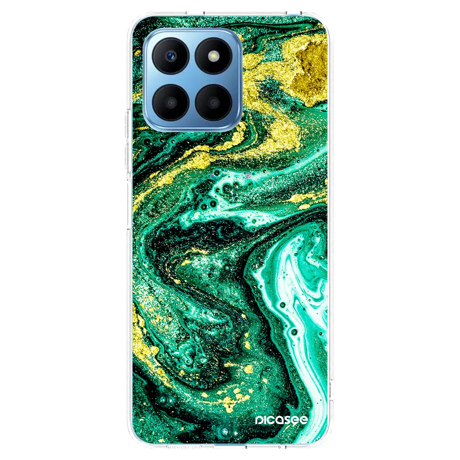 Picasee silikónový prehľadný obal pre Honor 70 Lite - Green Gold