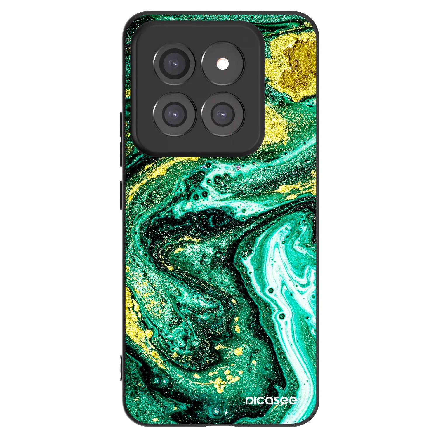 Picasee silikónový čierny obal pre Xiaomi 14 Pro - Green Gold