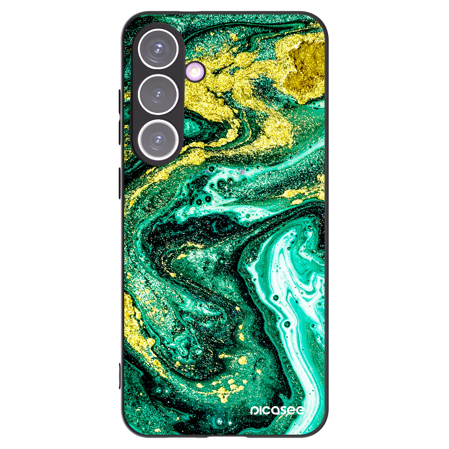 Picasee silikónový čierny obal pre Samsung Galaxy S24+ S926B 5G - Green Gold