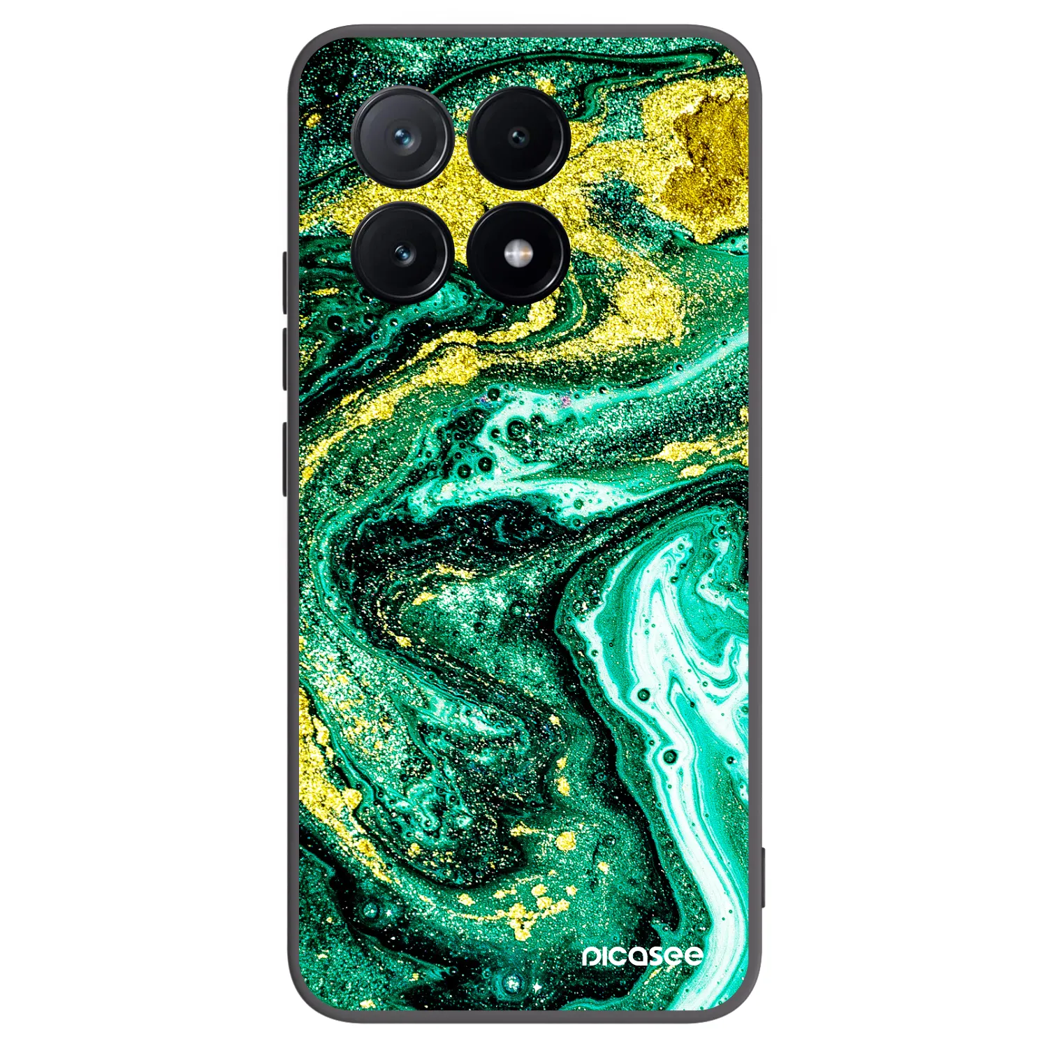 Picasee silikónový čierny obal pre Xiaomi Poco X6 Pro - Green Gold
