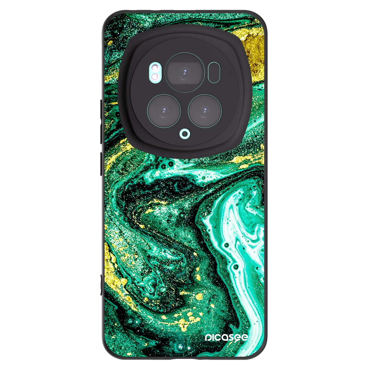 Silikónový čierny obal pre Honor Magic6 Pro - Green Gold