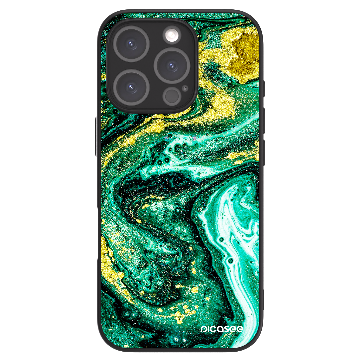 Picasee ULTIMATE CASE MagSafe pro Apple iPhone 16 Pro - Green Gold