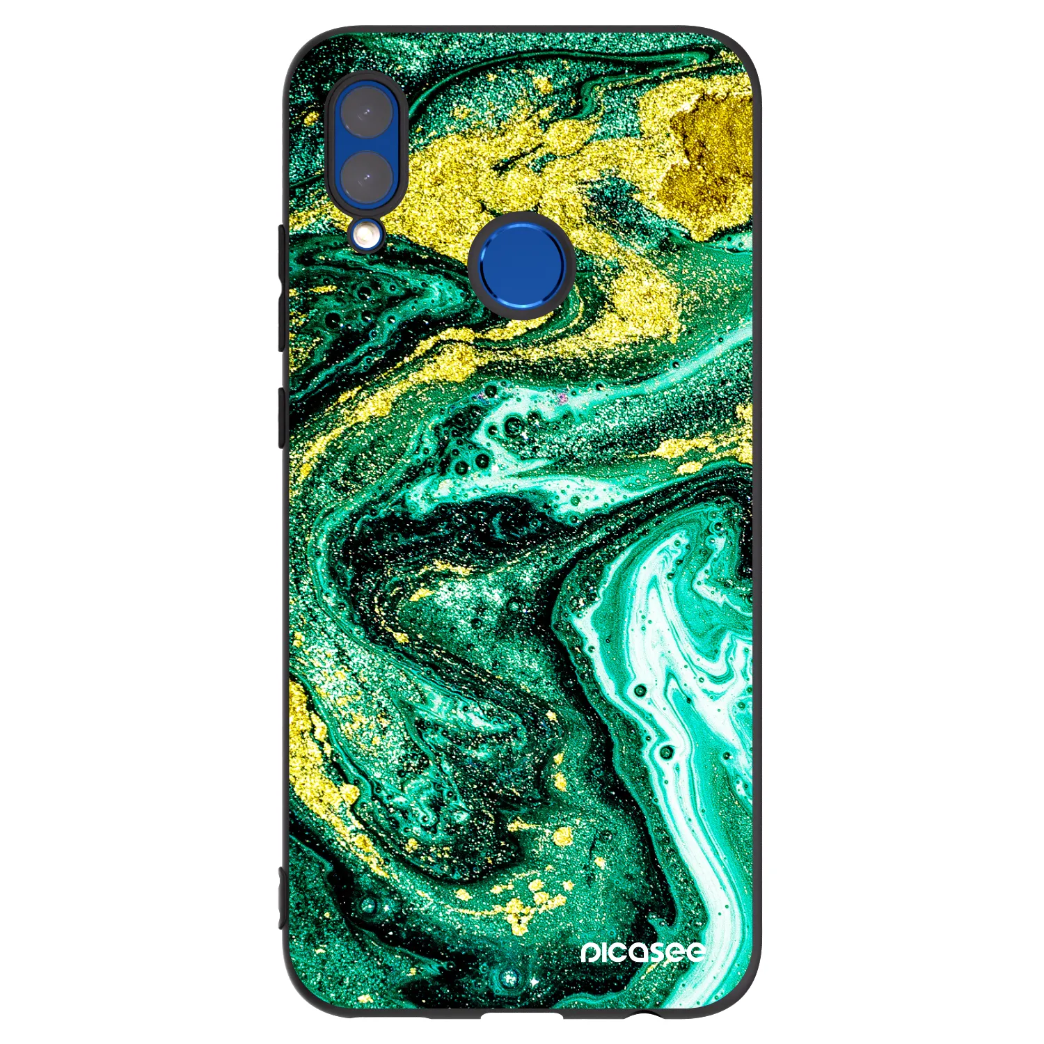 Picasee silikónový čierny obal pre Huawei P Smart 2019 - Green Gold