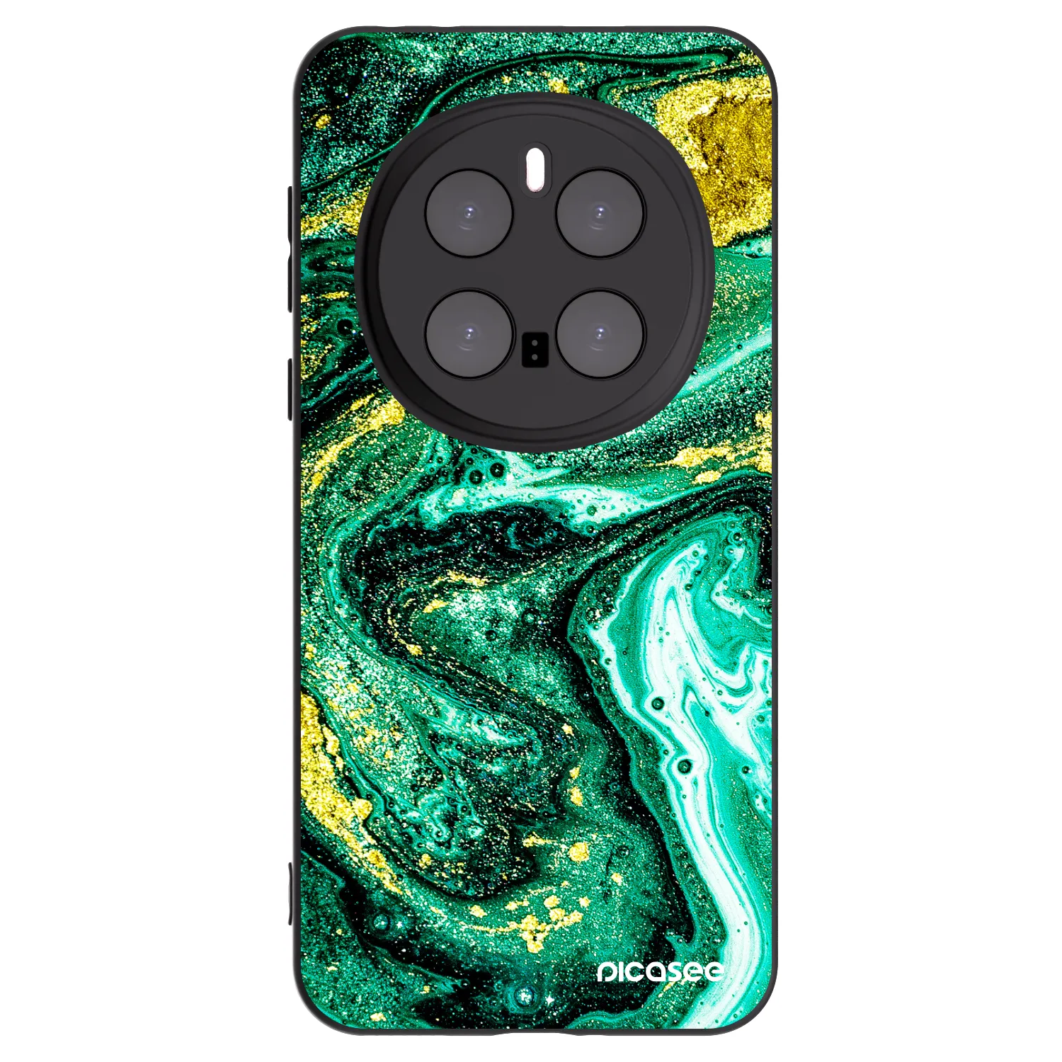 Picasee silikónový čierny obal pre Honor Magic7 Pro 5G - Green Gold