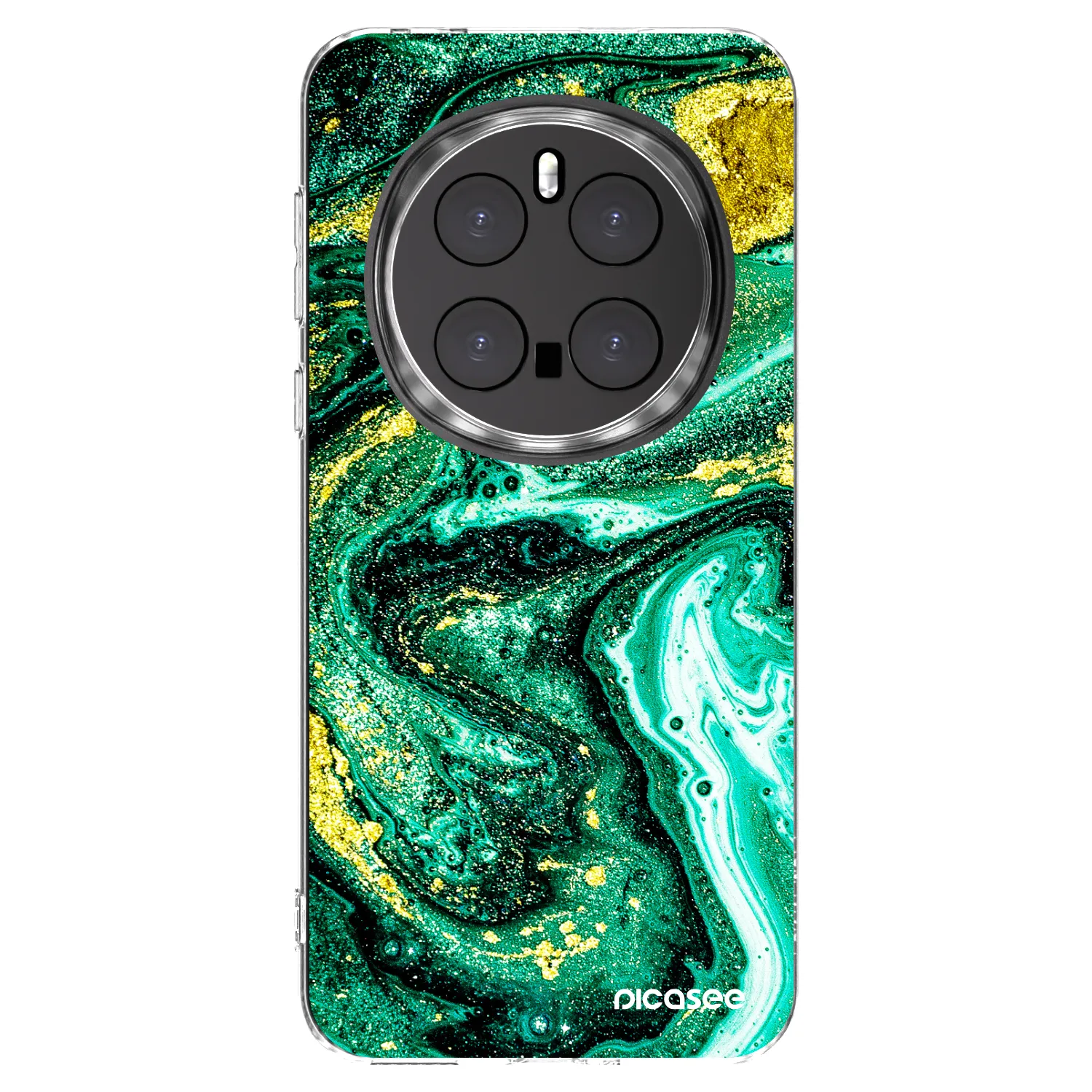 Picasee silikónový prehľadný obal pre Honor Magic7 Pro 5G - Green Gold