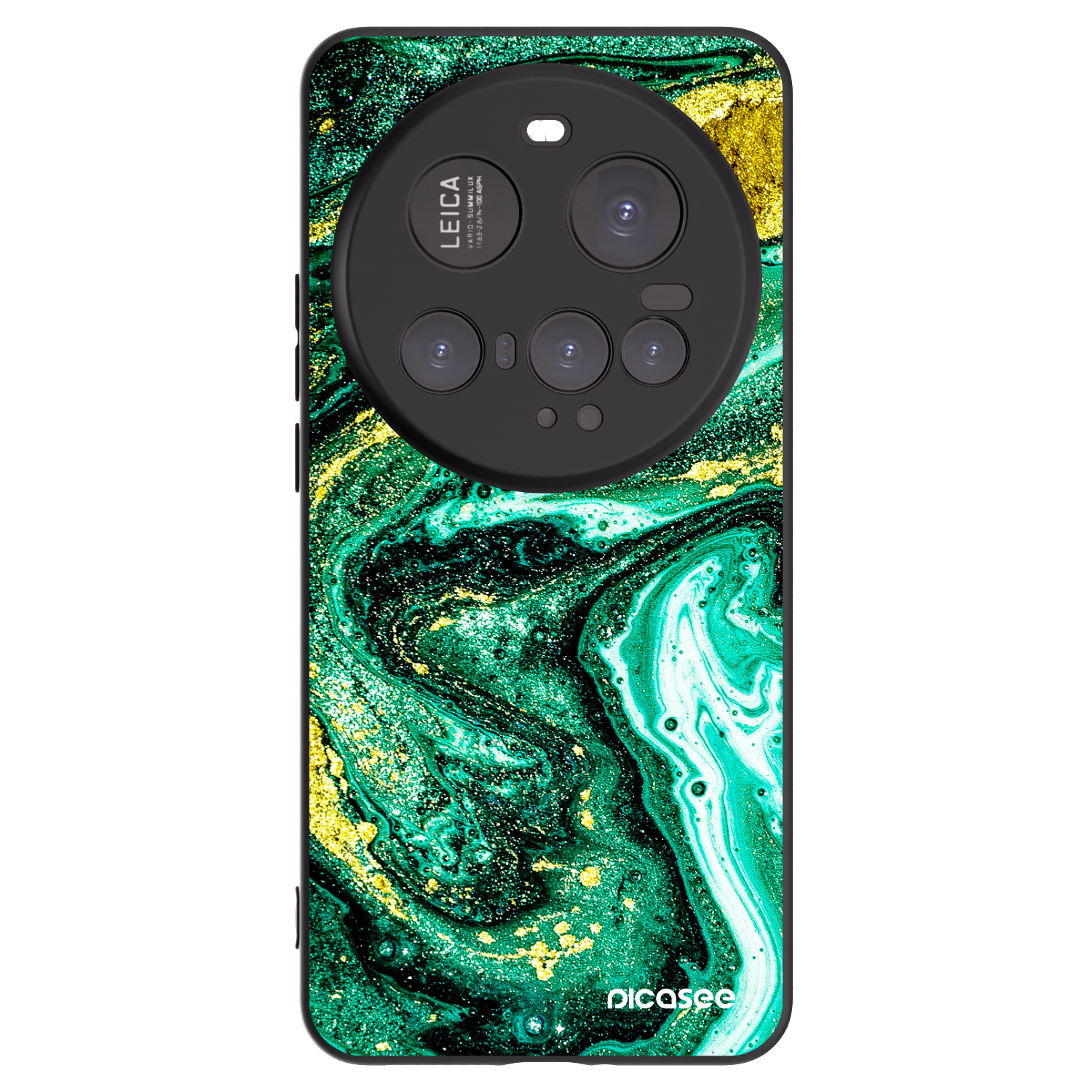 Picasee silikónový čierny obal pre Xiaomi 15 Ultra - Green Gold