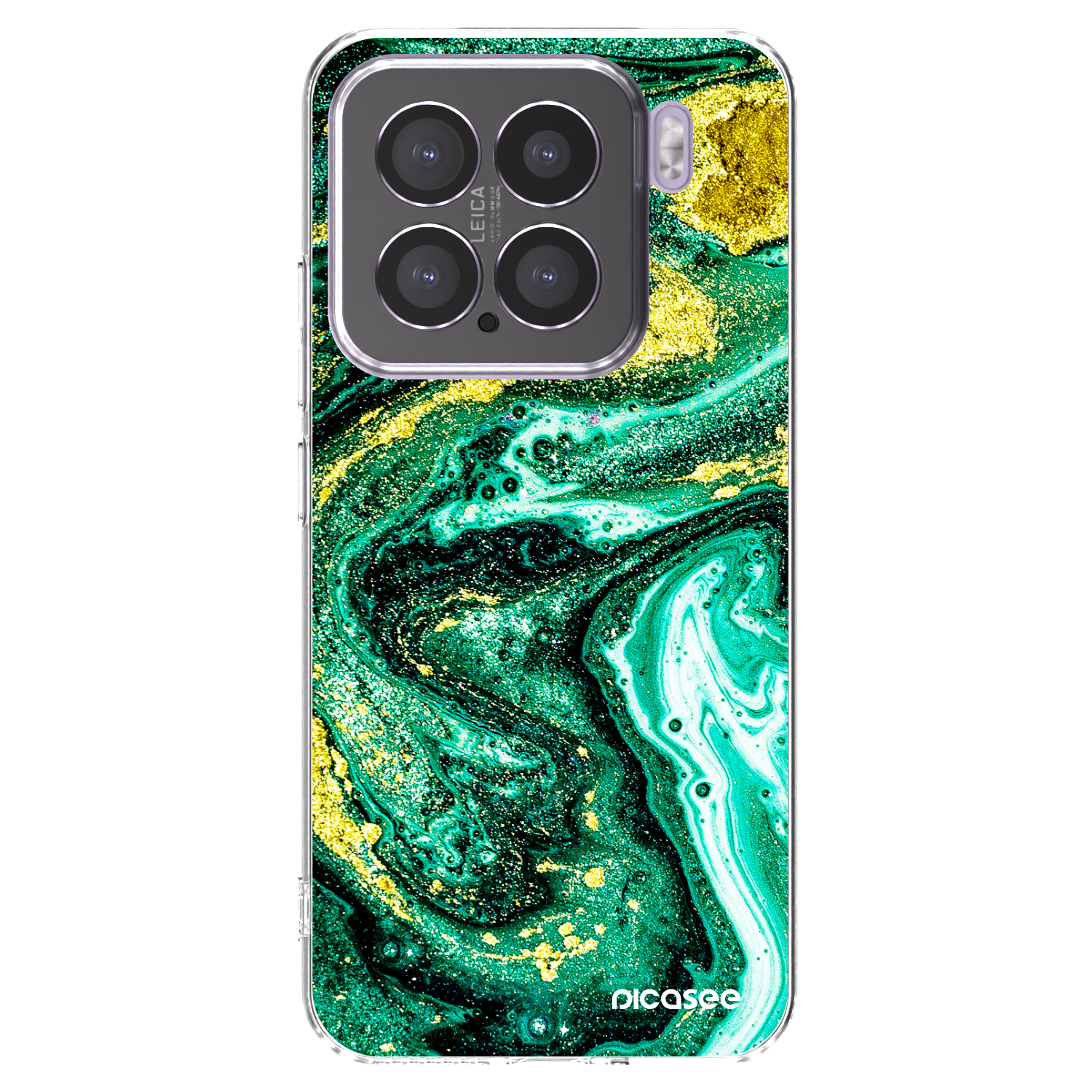Silikónový prehľadný obal pre Xiaomi 15 - Green Gold
