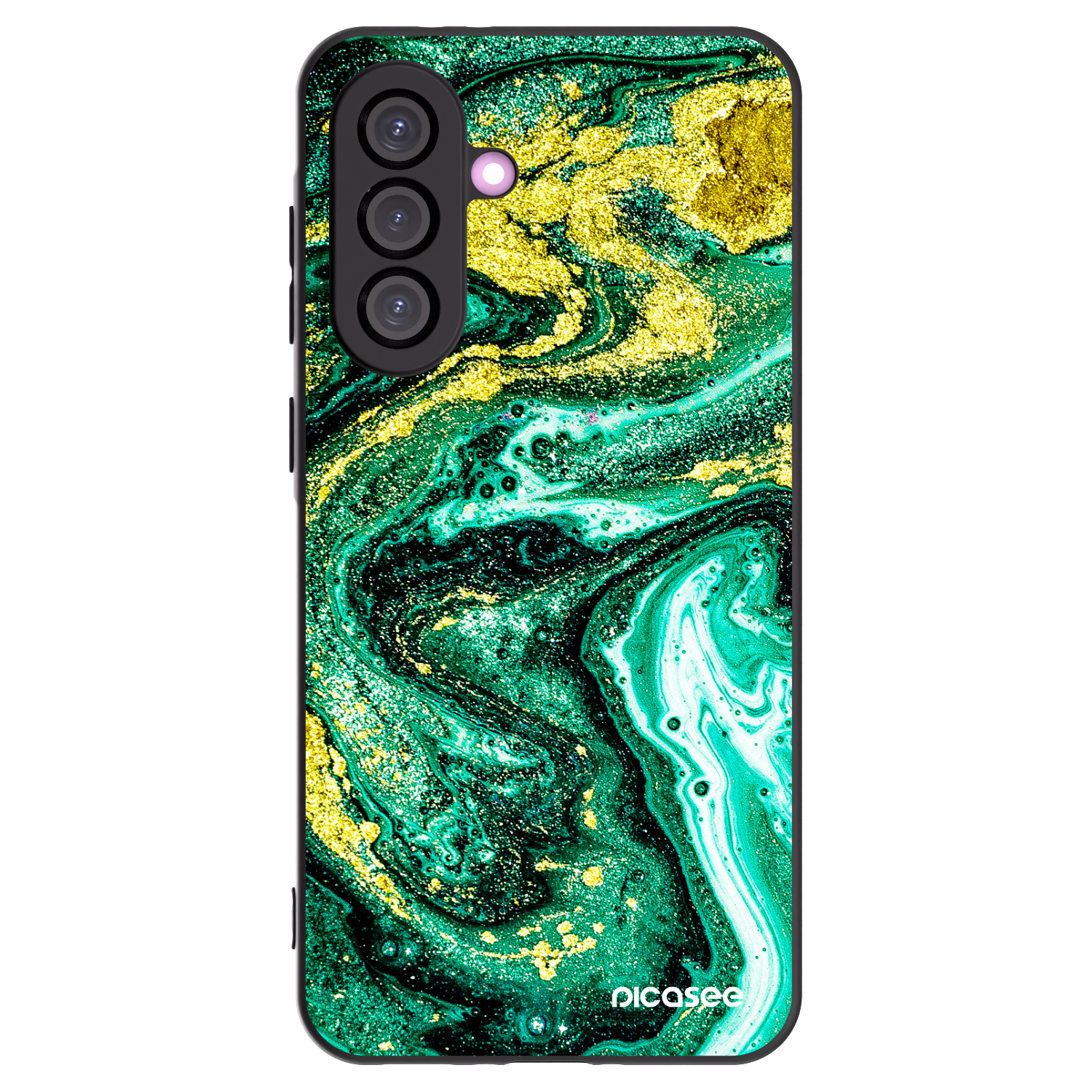 Picasee silikónový čierny obal pre Samsung Galaxy A36 5G - Green Gold