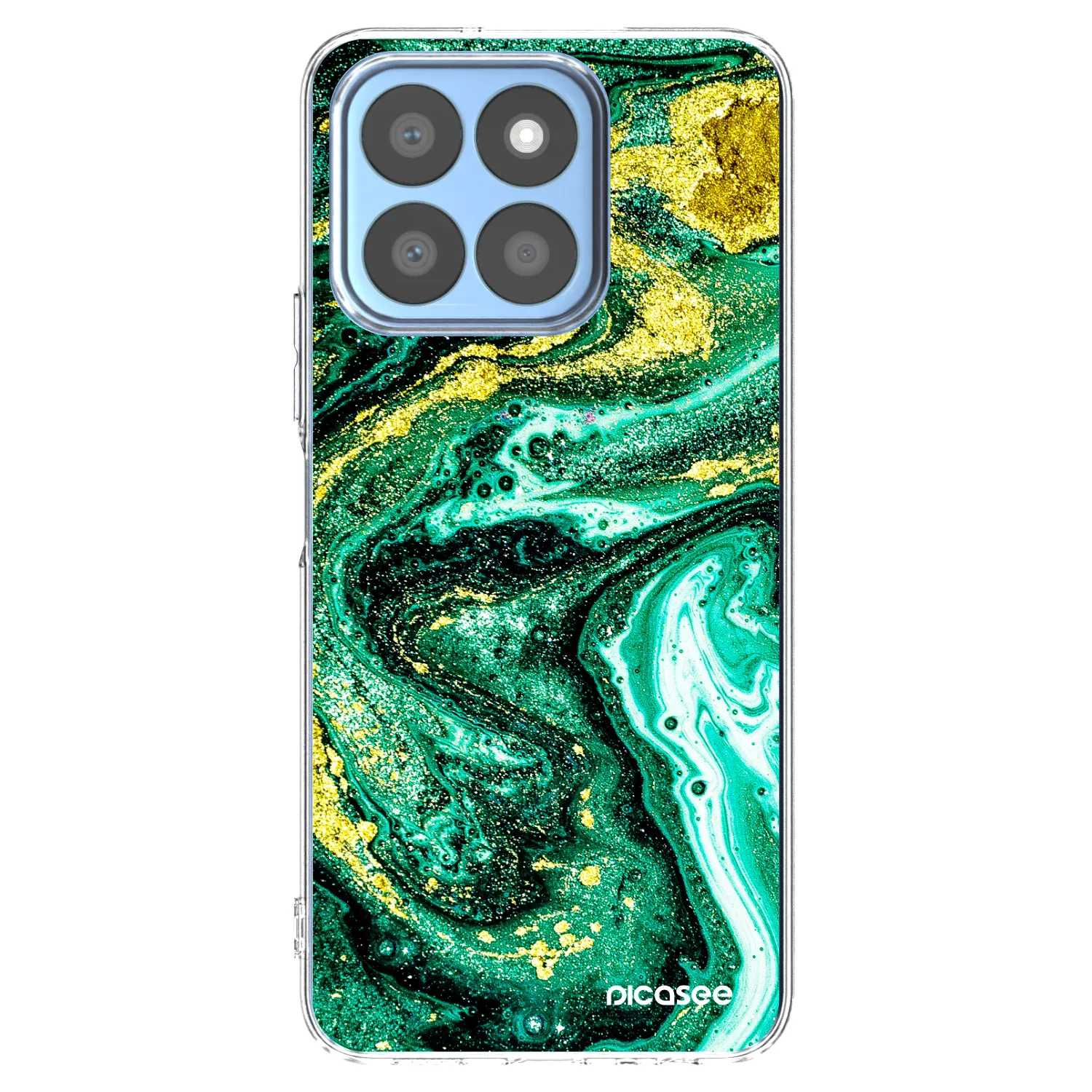 Picasee silikónový prehľadný obal pre Honor X8c - Green Gold
