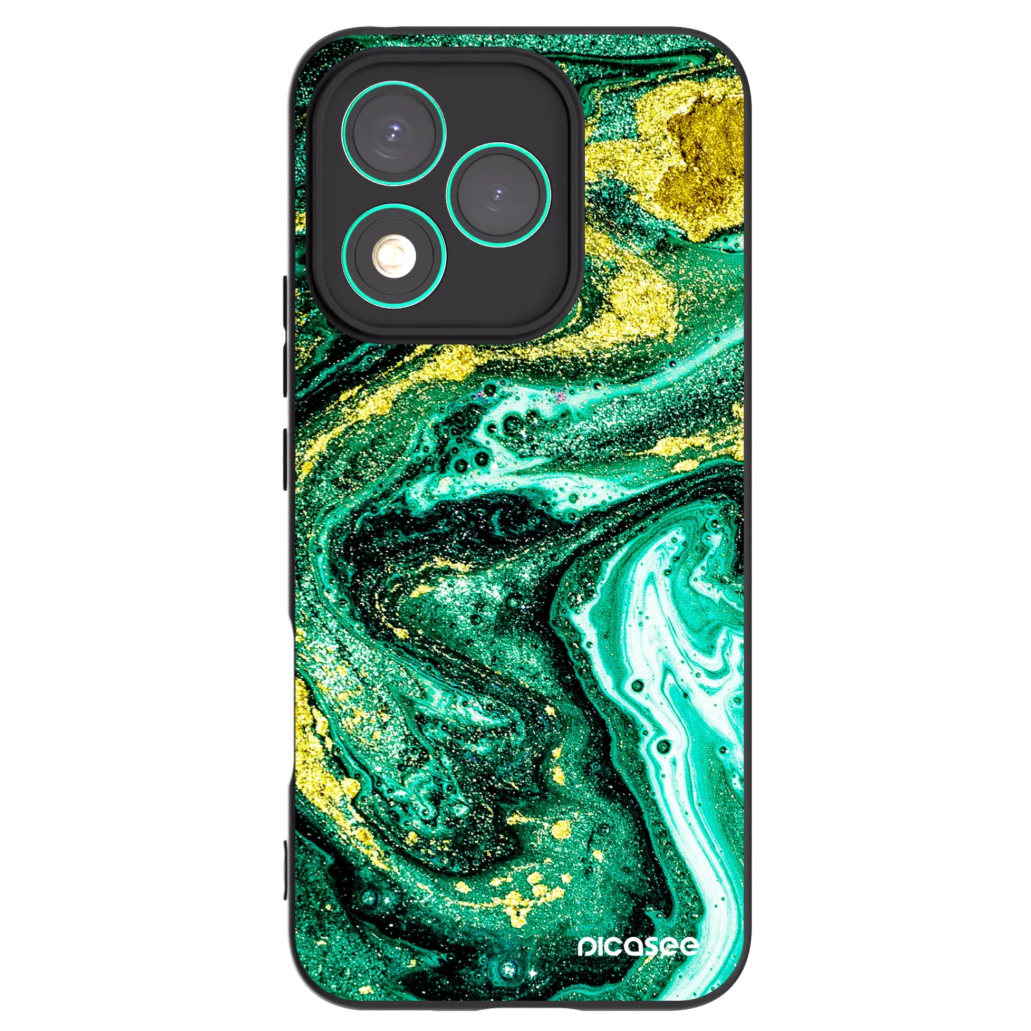 Silikónový čierny obal pre Honor 400 Lite 5G - Green Gold