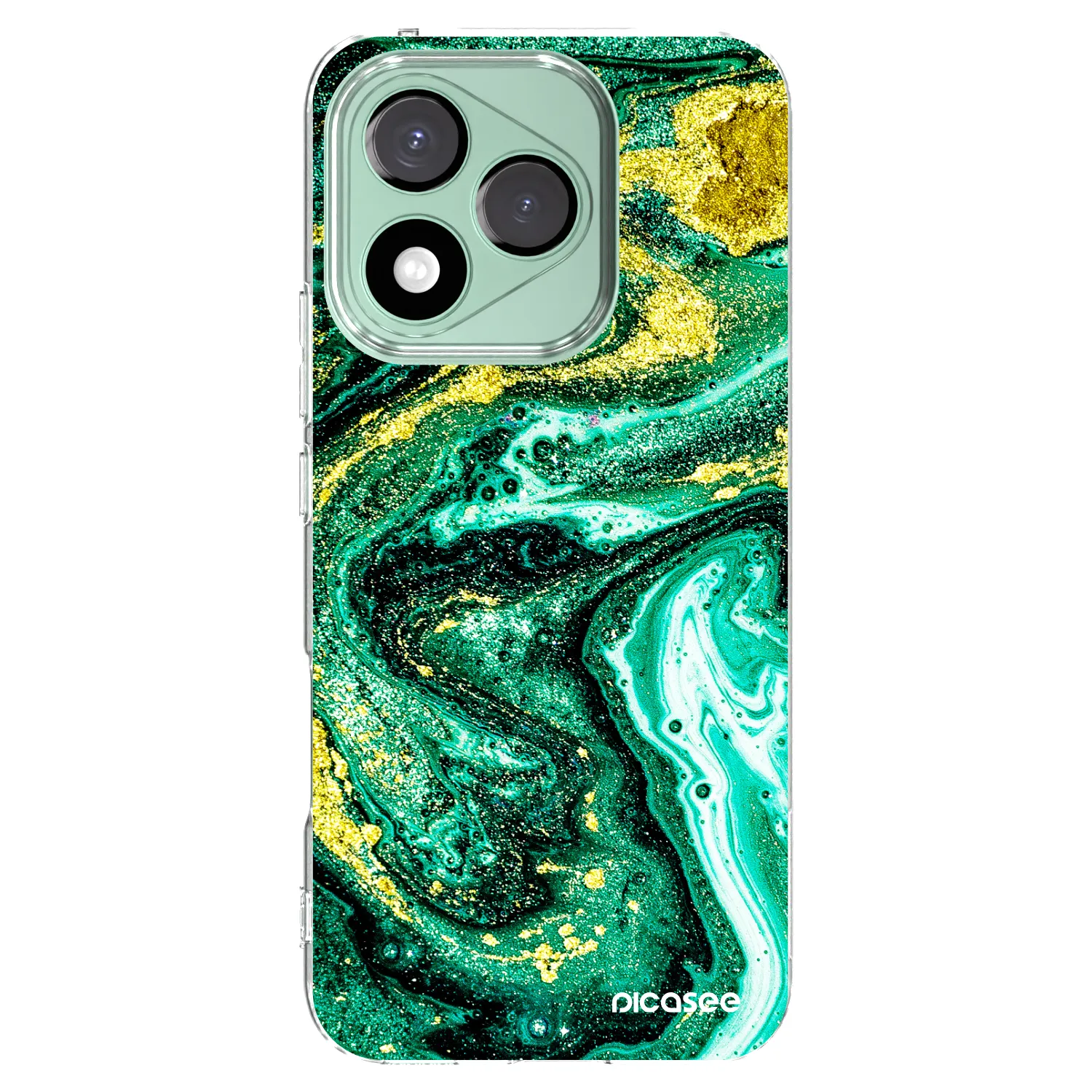 Silikónový prehľadný obal pre Honor 400 Lite 5G - Green Gold
