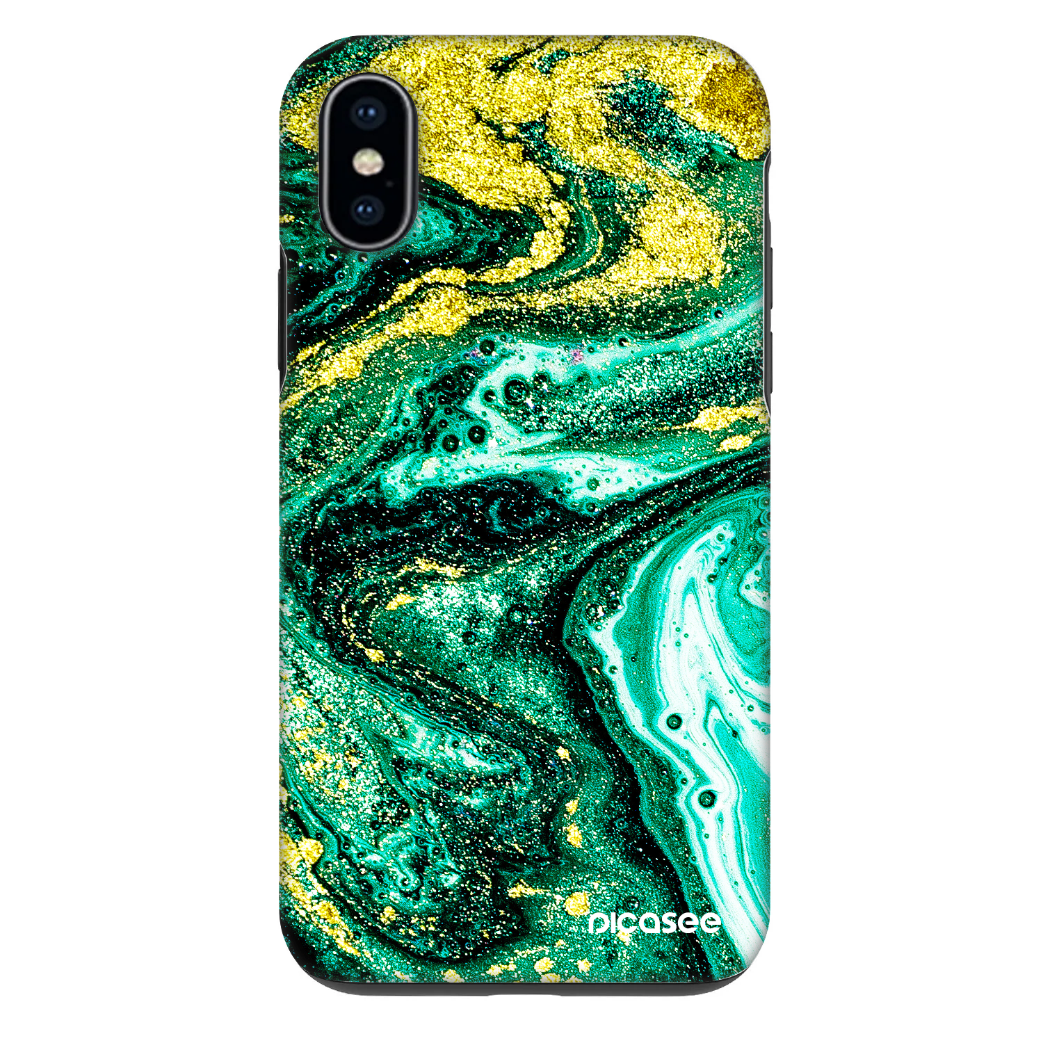 Picasee Fashion Case pre Apple iPhone X/XS - Green Gold
