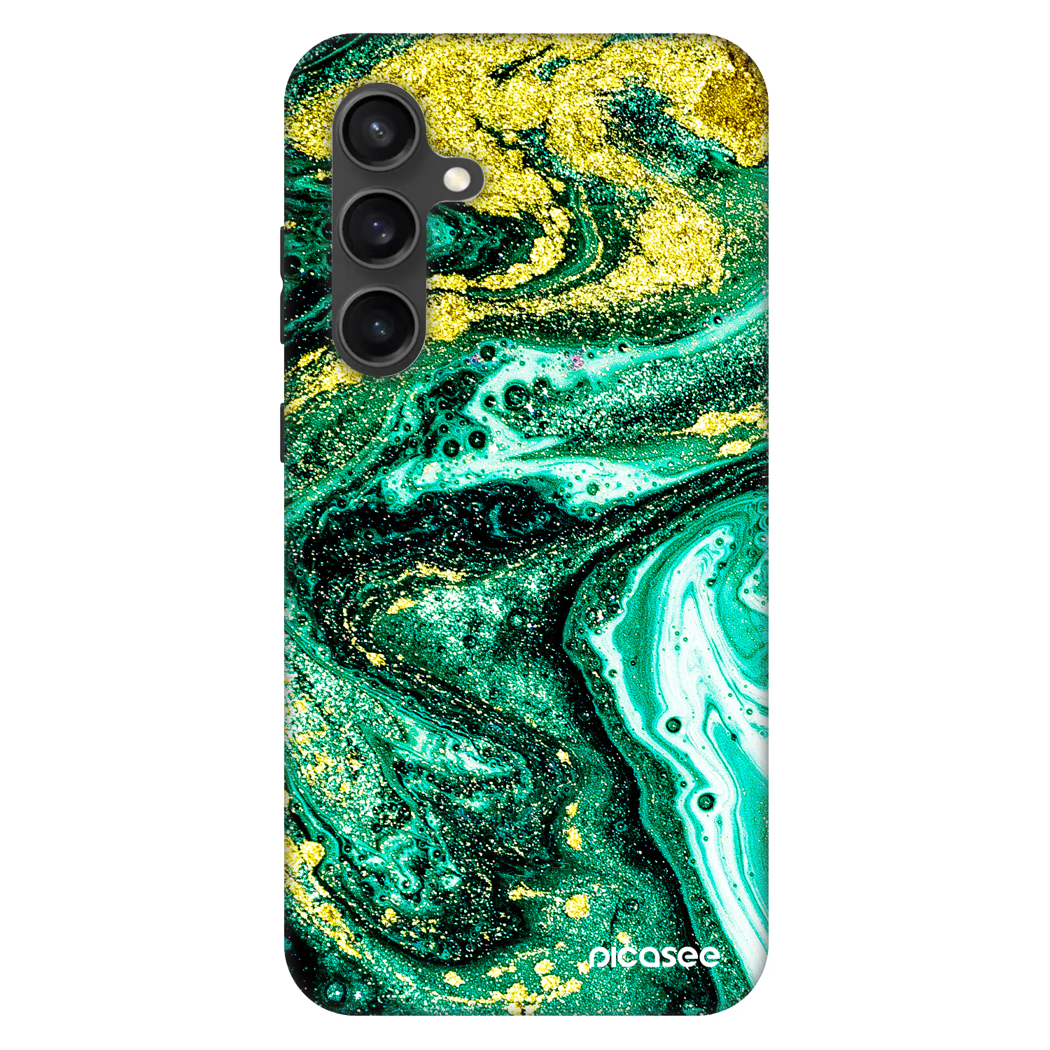 Picasee Fashion Case pre Samsung Galaxy S24 FE S721B - Green Gold