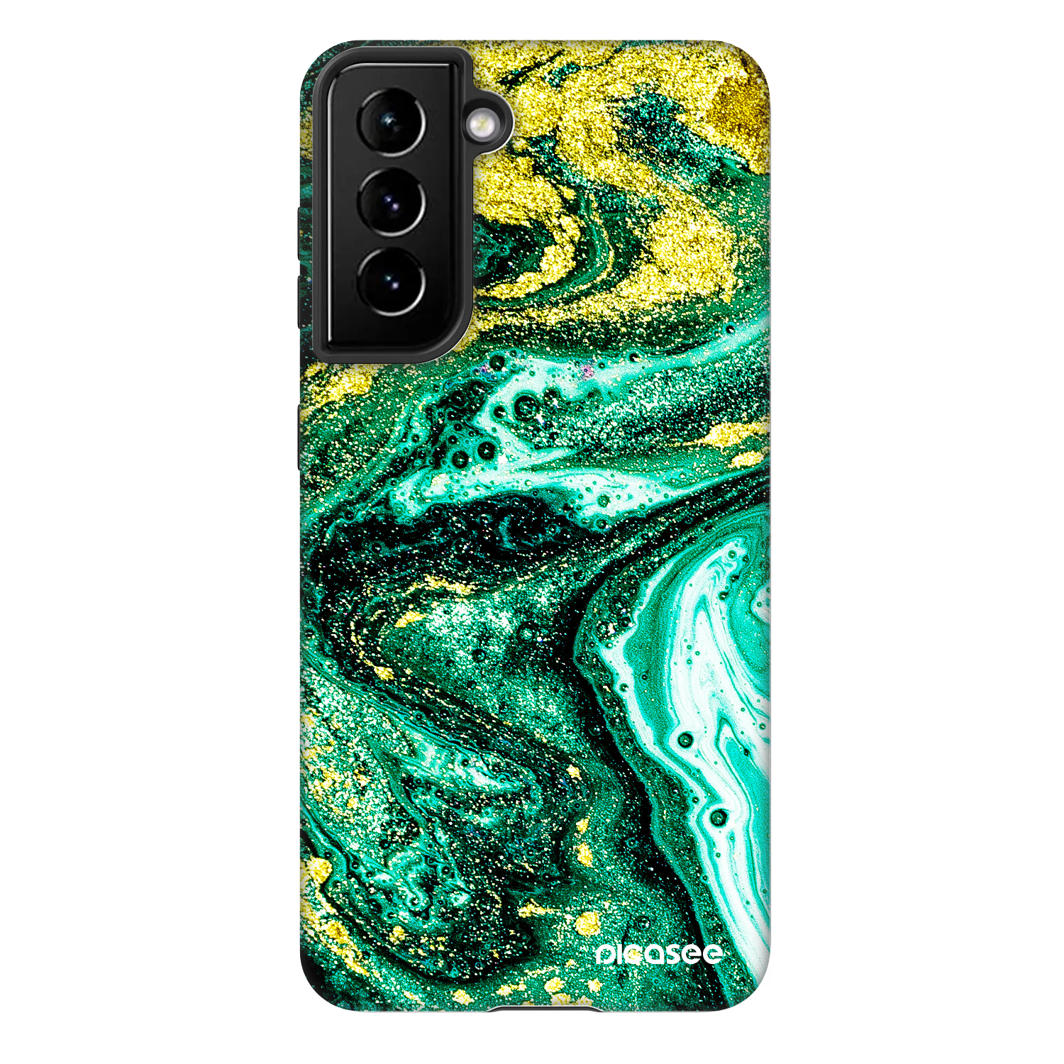 Picasee Fashion Case pre Samsung Galaxy S21 FE 5G - Green Gold