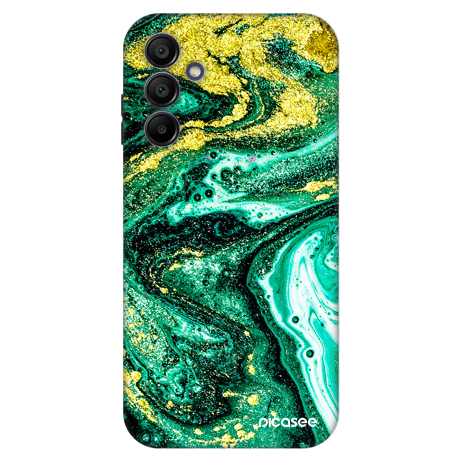 Picasee Fashion Case pre Samsung Galaxy A15 A155F 4G - Green Gold