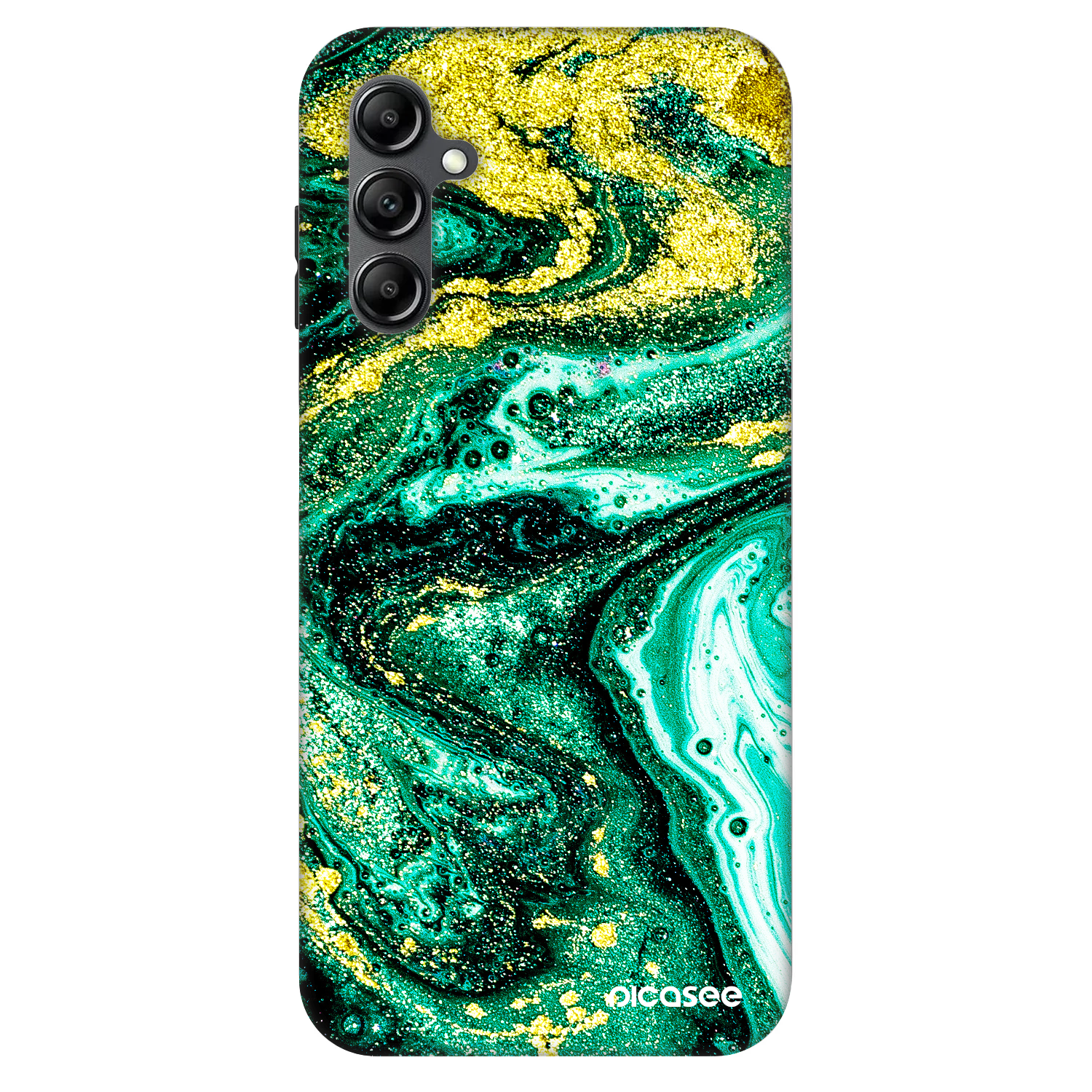 Picasee Fashion Case pre Samsung Galaxy A14 5G A146P - Green Gold