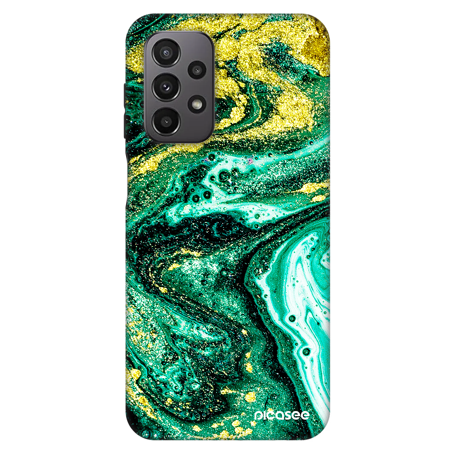 Picasee Fashion Case pre Samsung Galaxy A23 A235F 4G - Green Gold