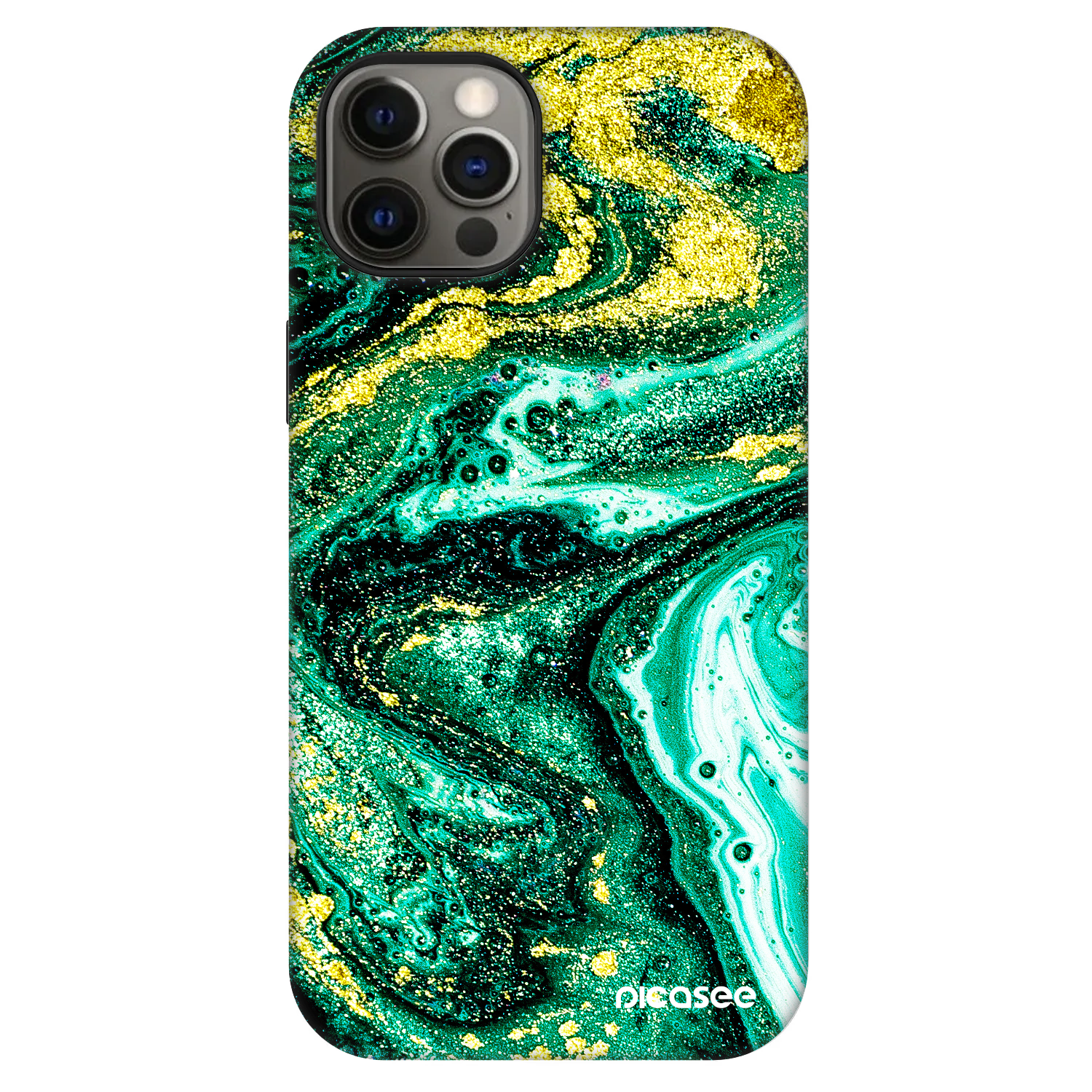 Picasee Fashion Case MagSafe pre Apple iPhone 12 - Green Gold