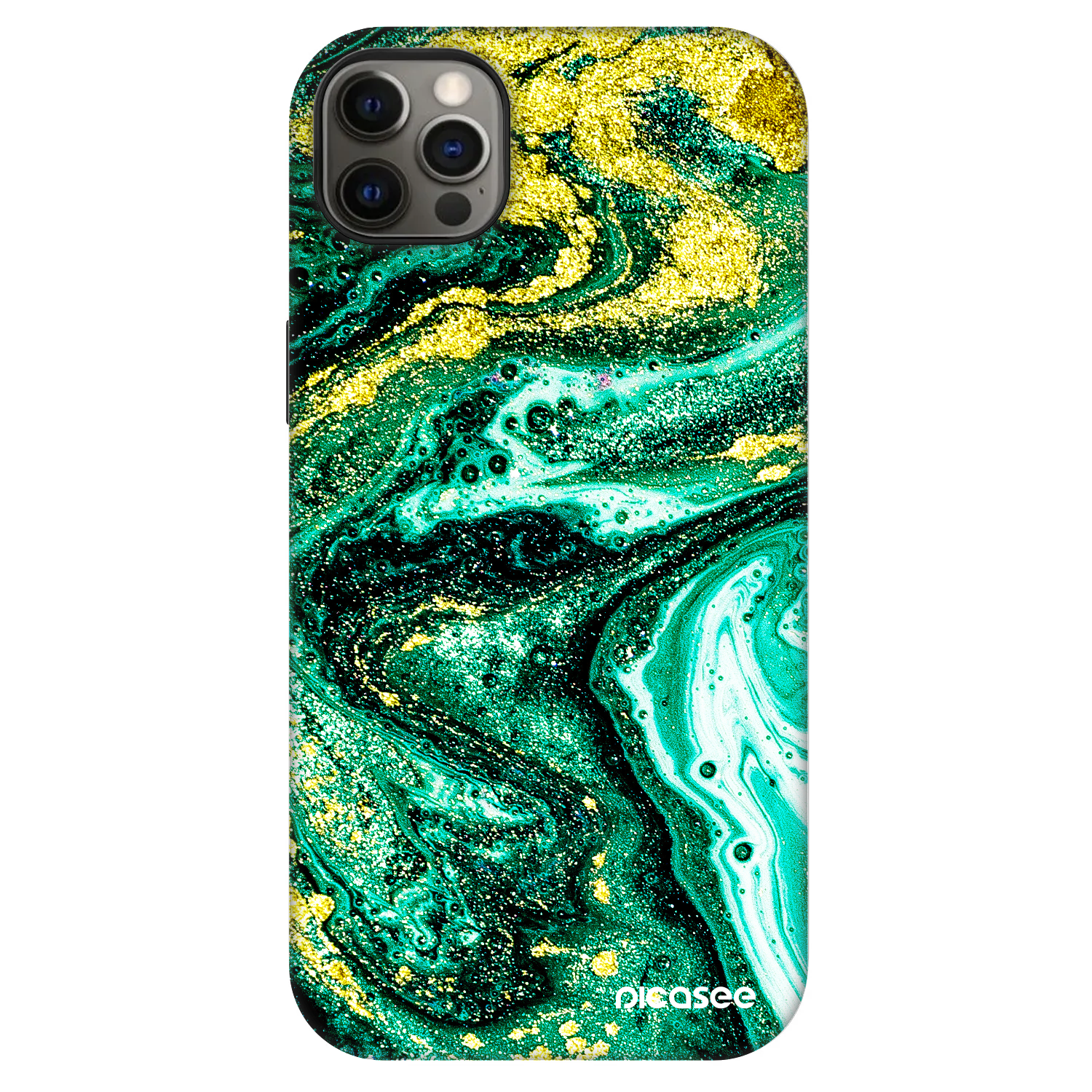 Picasee Fashion Case MagSafe pre Apple iPhone 12 Pro Max - Green Gold