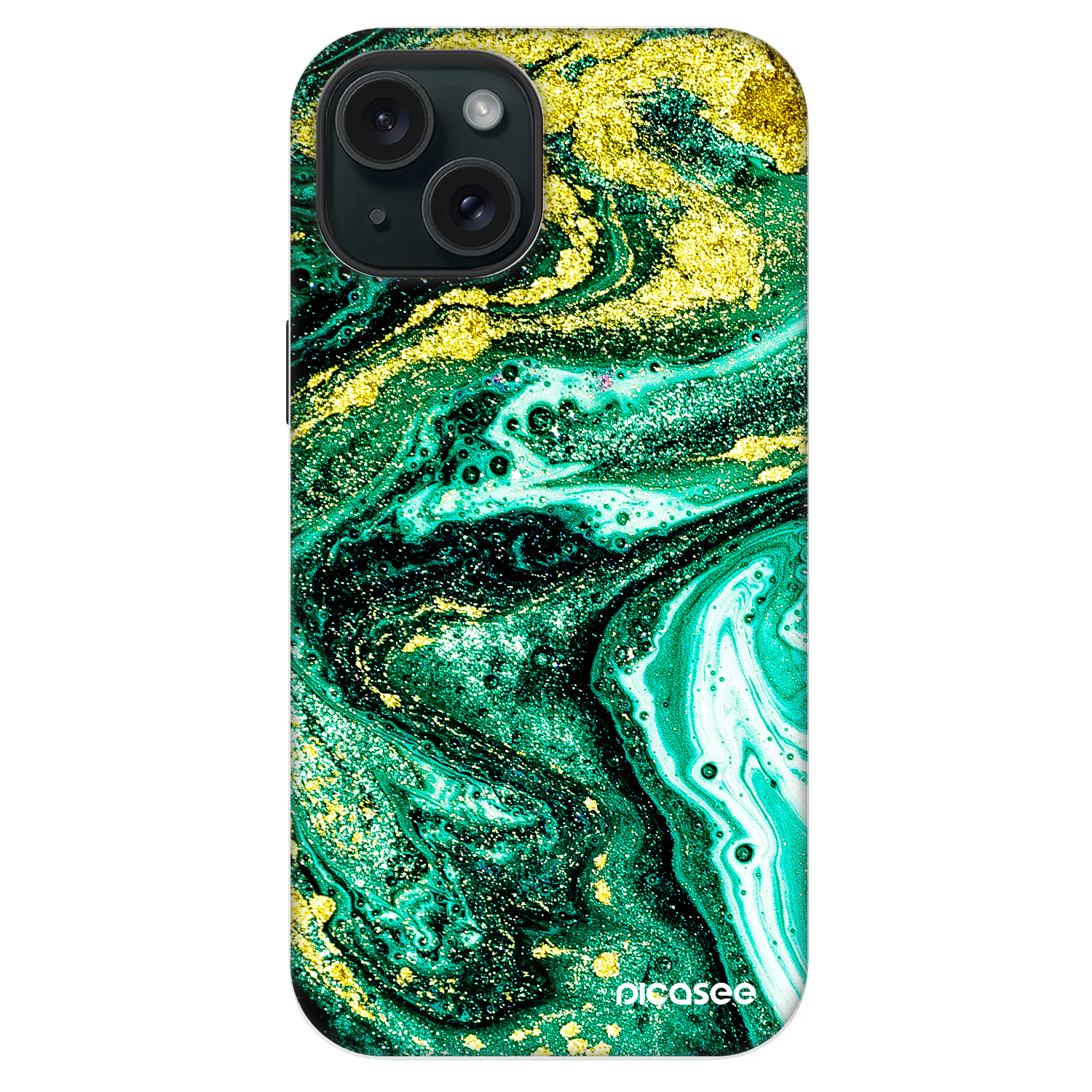Picasee Fashion Case MagSafe pre Apple iPhone 14 - Green Gold