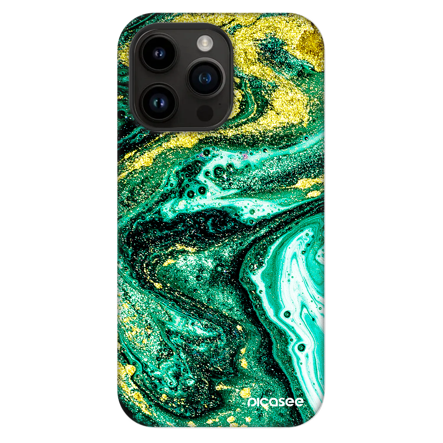 Picasee Fashion Case MagSafe pre Apple iPhone 14 Pro Max - Green Gold