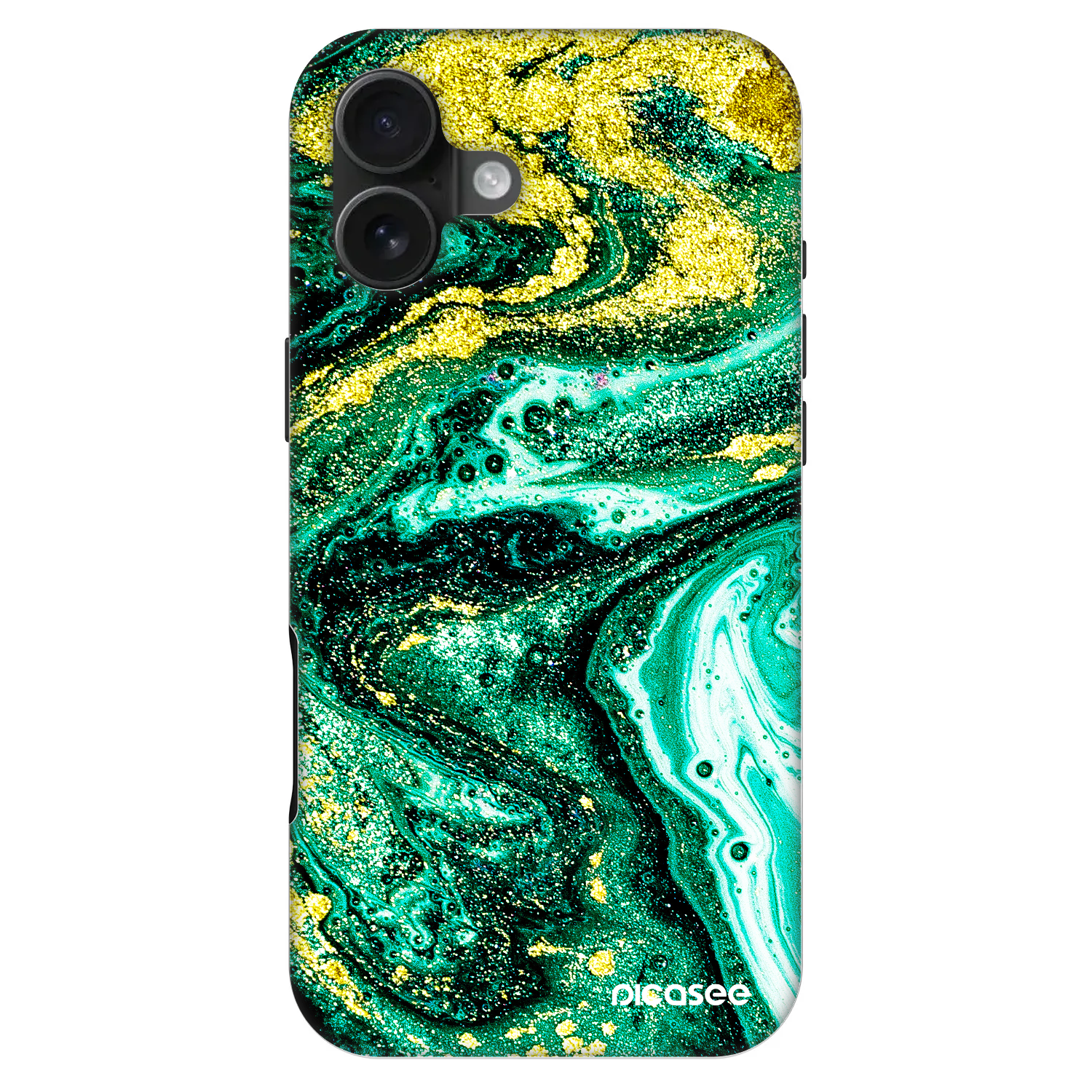 Picasee Fashion Case MagSafe pre Apple iPhone 16 Plus - Green Gold
