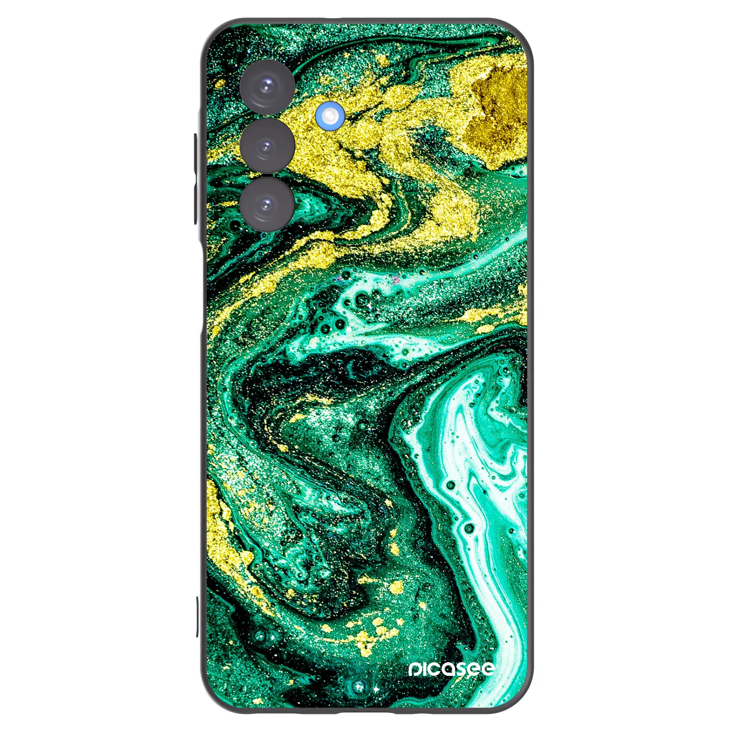 Picasee silikónový čierny obal pre Samsung Galaxy A17 5G - Green Gold