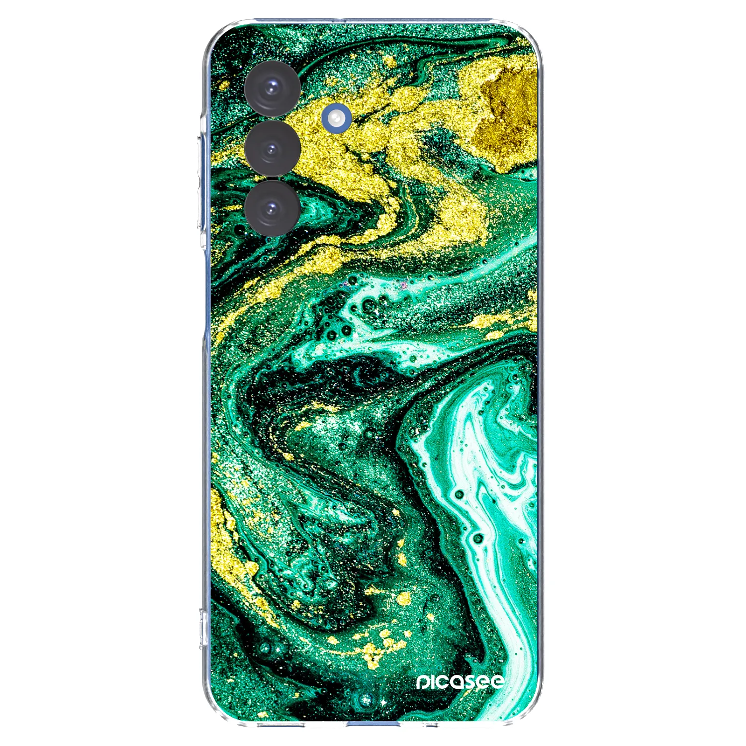 Picasee silikónový prehľadný obal pre Samsung Galaxy A17 5G - Green Gold