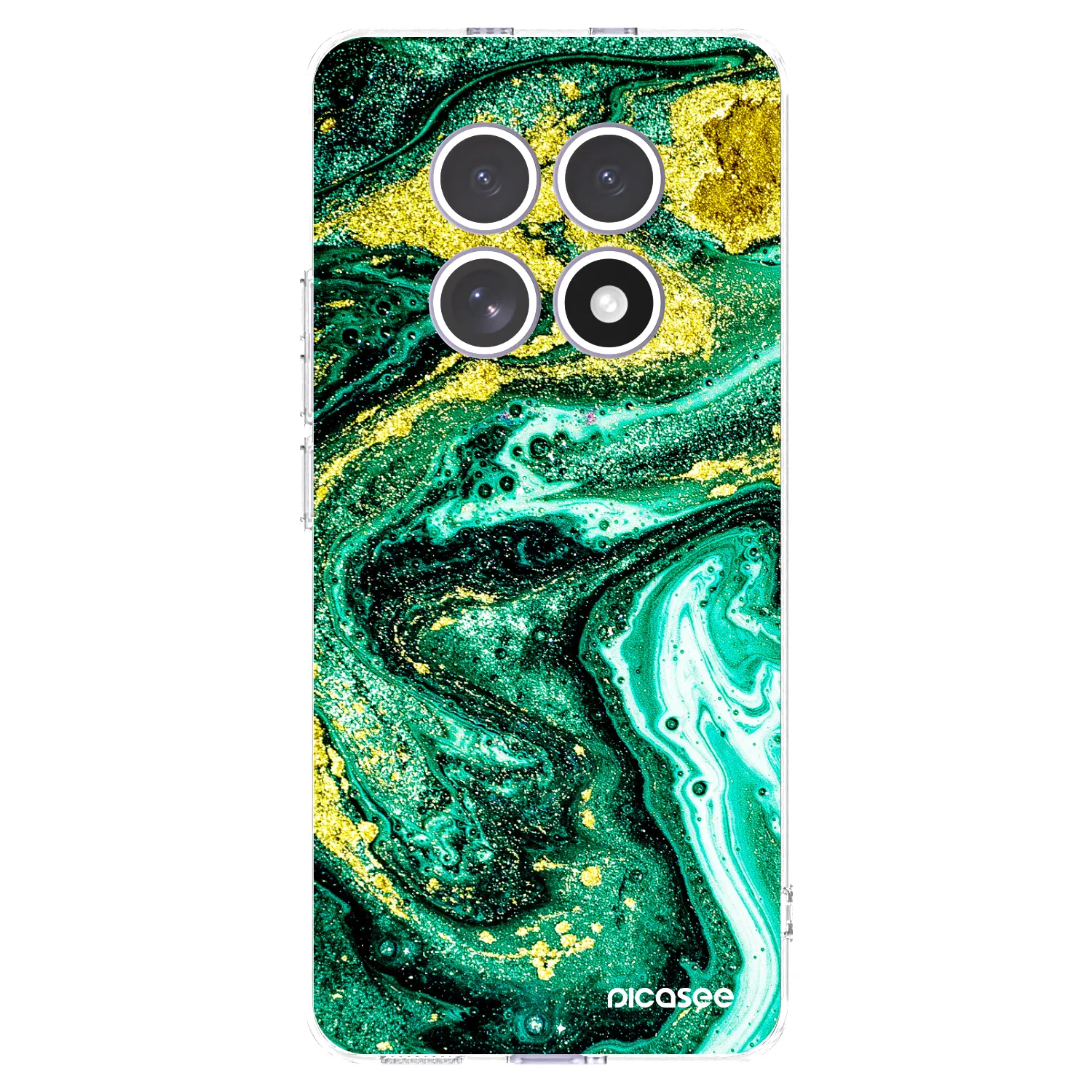 Picasee silikónový prehľadný obal pre Xiaomi Redmi Note 15 - Green Gold