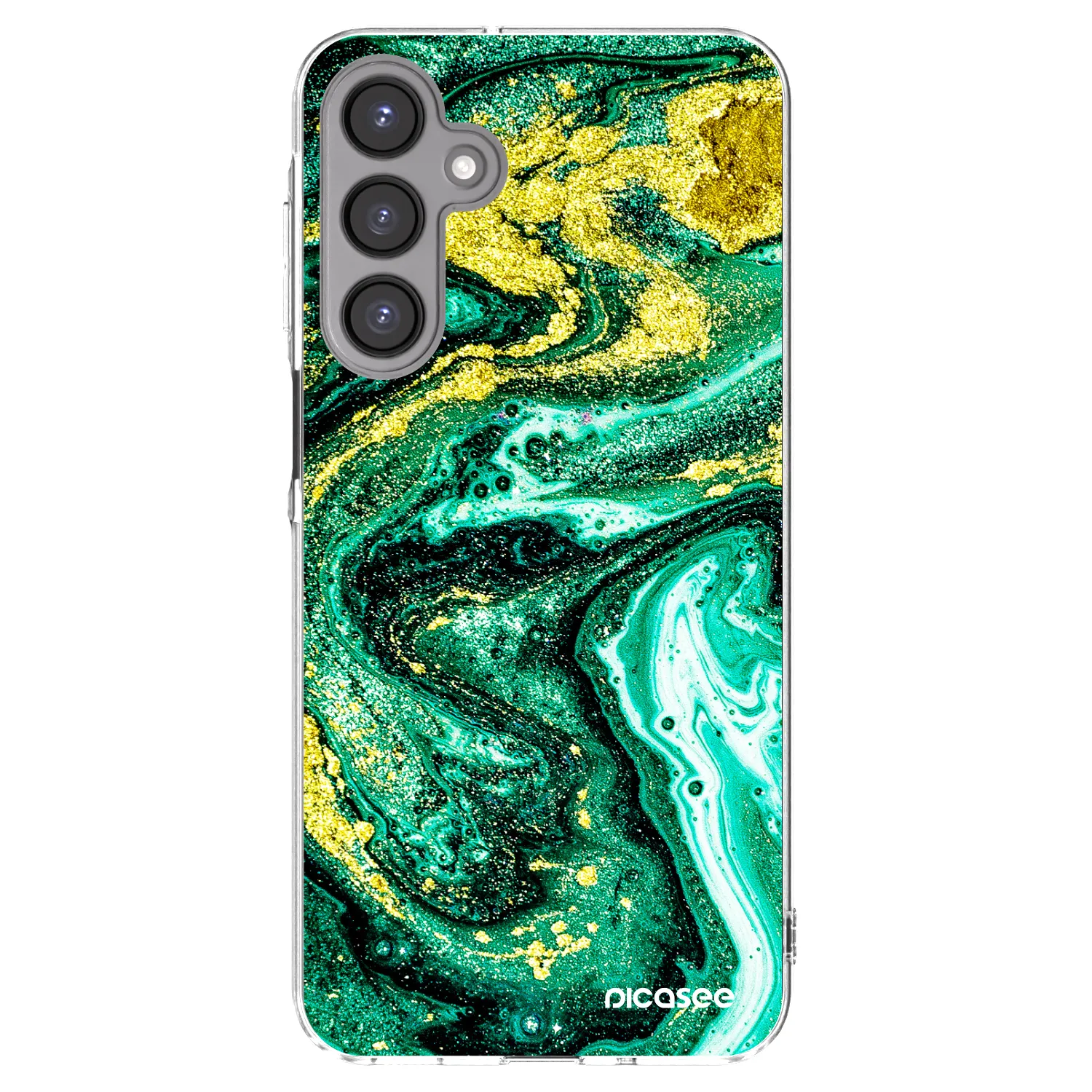 Picasee silikónový prehľadný obal pre Samsung Galaxy A16 4G - Green Gold