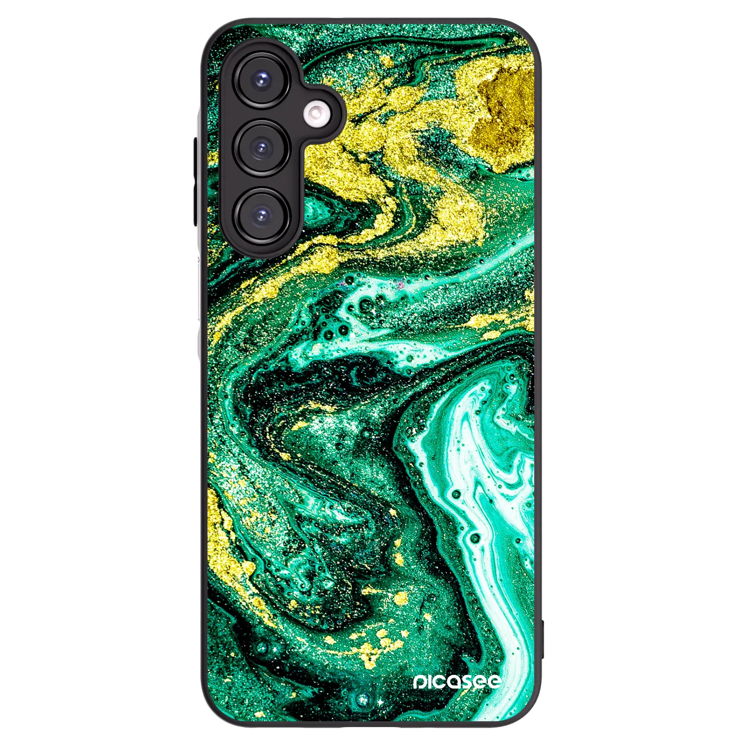 Picasee silikónový čierny obal pre Samsung Galaxy A16 4G - Green Gold