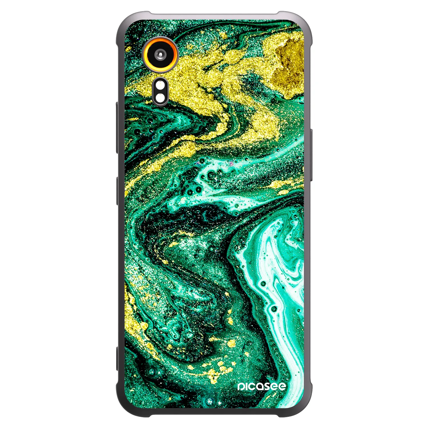 Picasee silikónový čierny obal pre Samsung Galaxy Xcover 7 - Green Gold