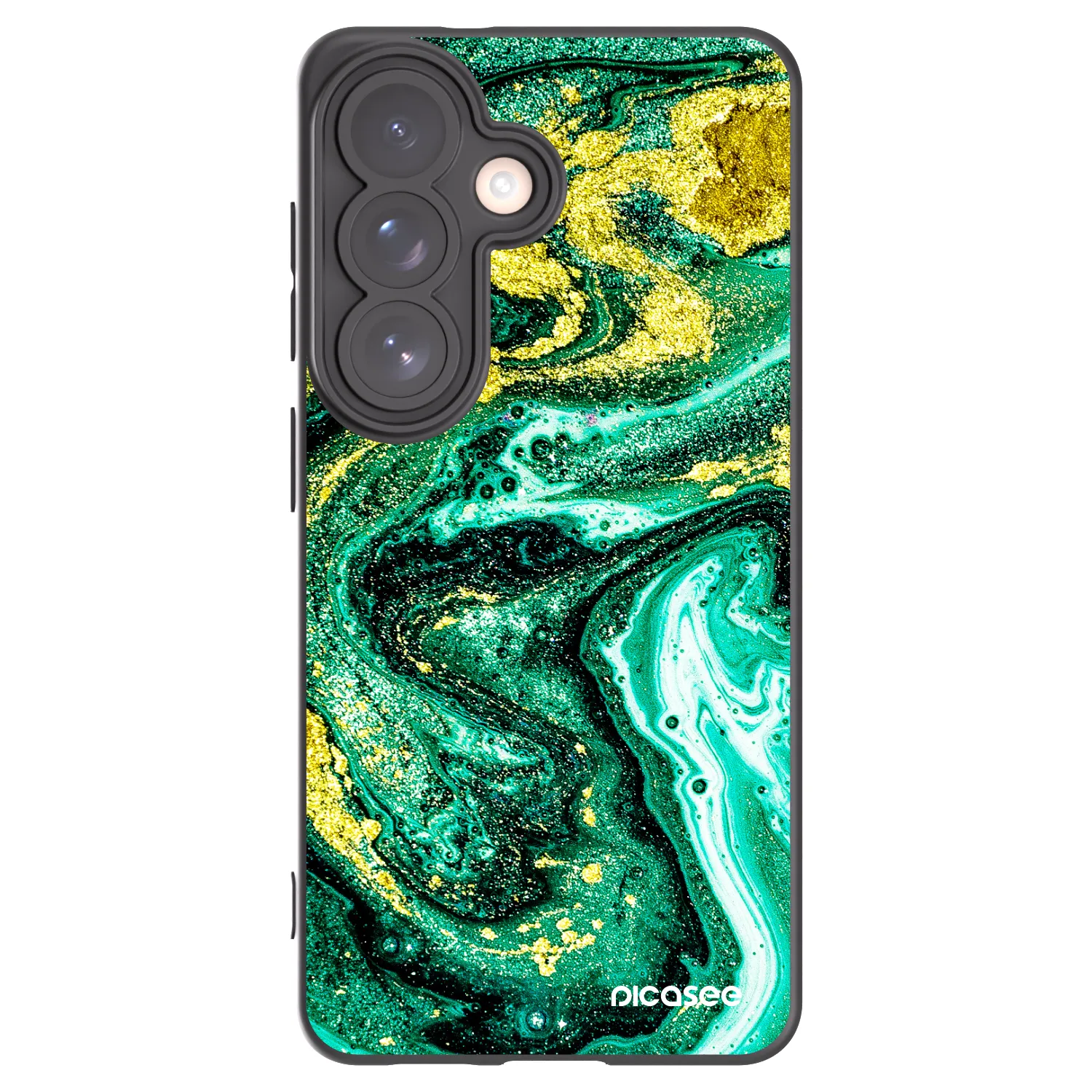 Picasee silikónový čierny obal pre Samsung Galaxy S26 - Green Gold