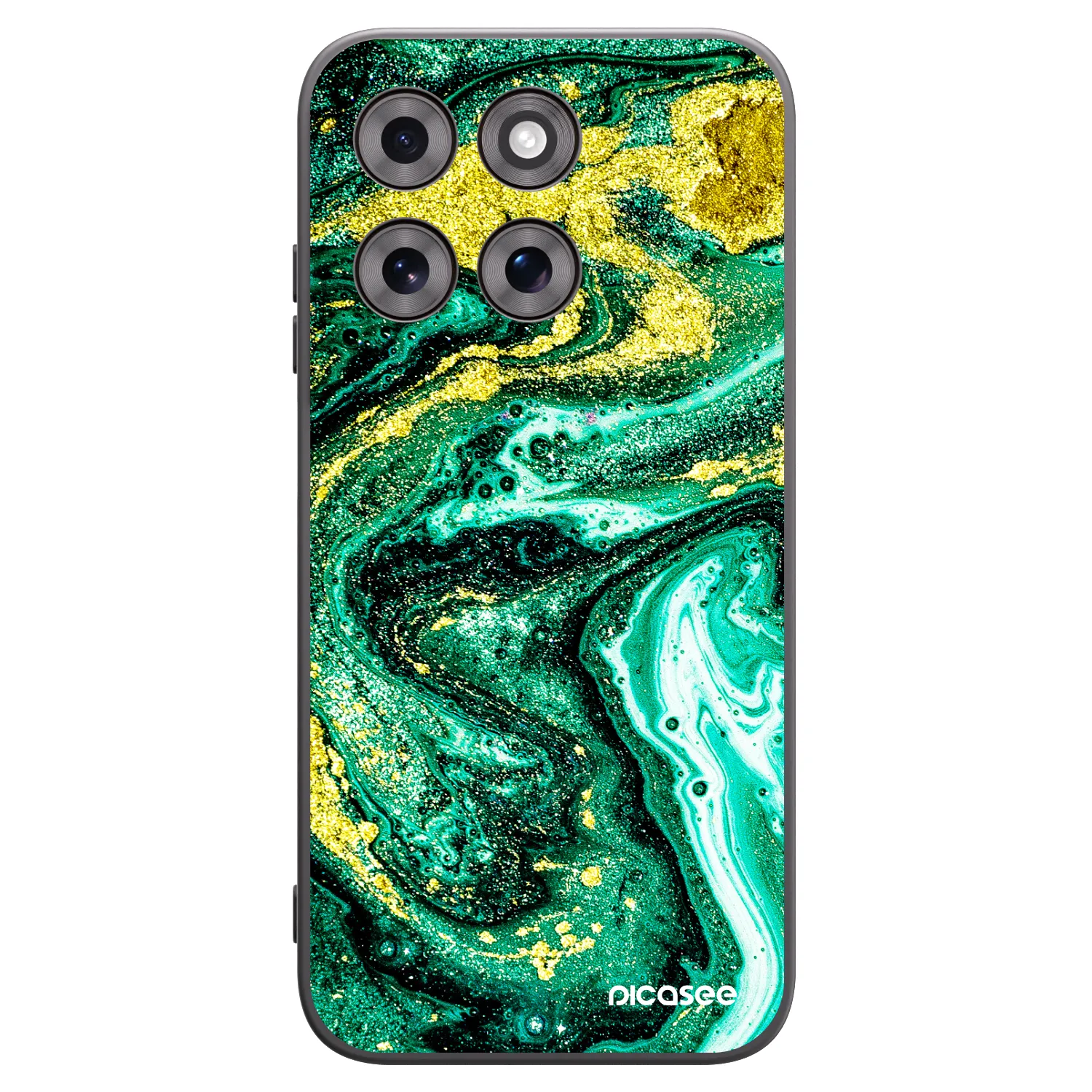 Picasee silikónový čierny obal pre Motorola Moto G77 - Green Gold