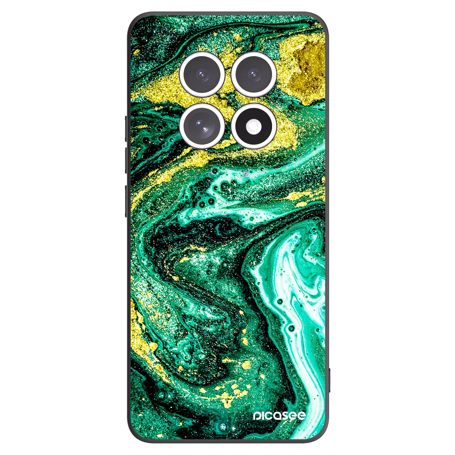 Picasee silikónový čierny obal pre Xiaomi Redmi Note 15 5G - Green Gold