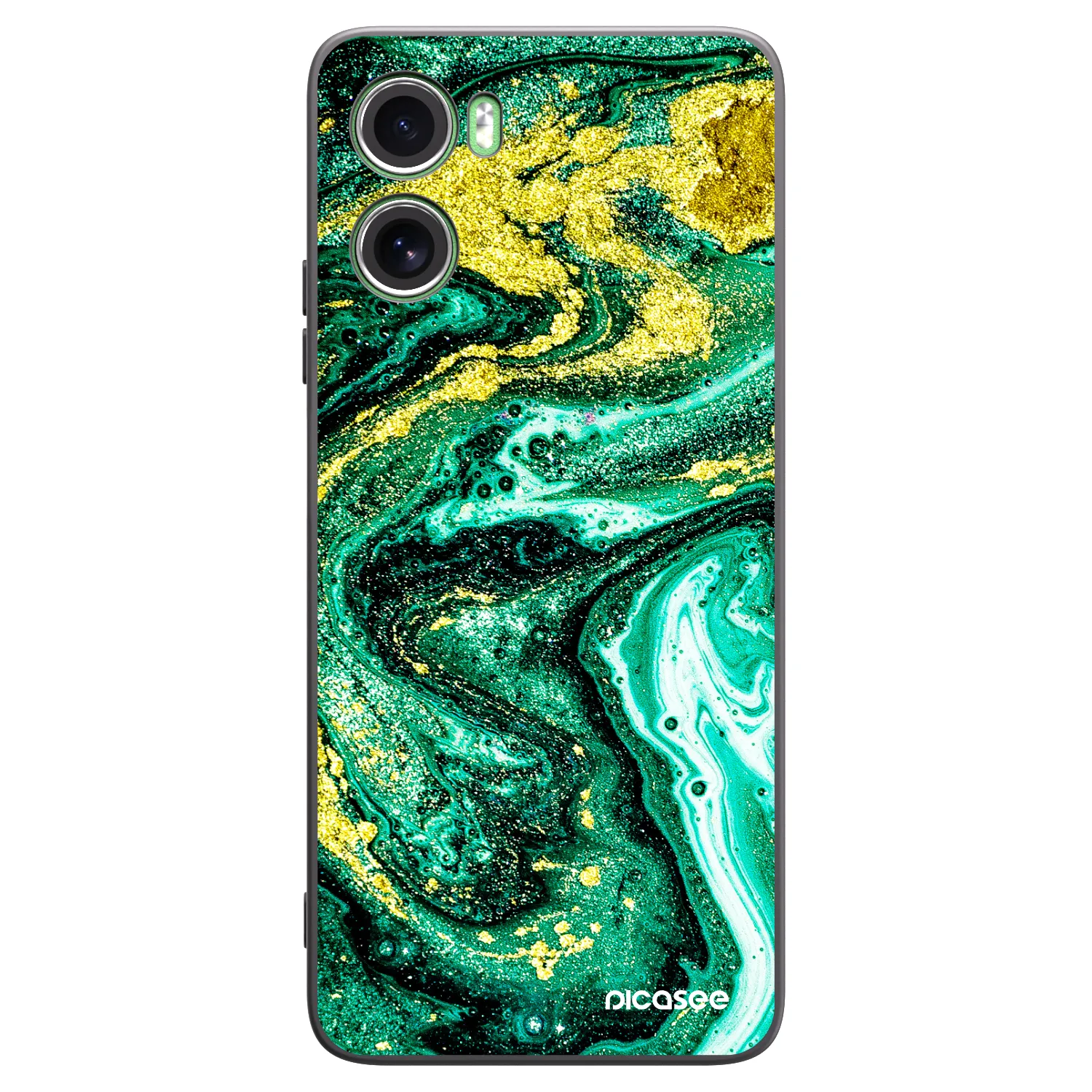 Picasee silikónový čierny obal pre Motorola Moto G06 - Green Gold