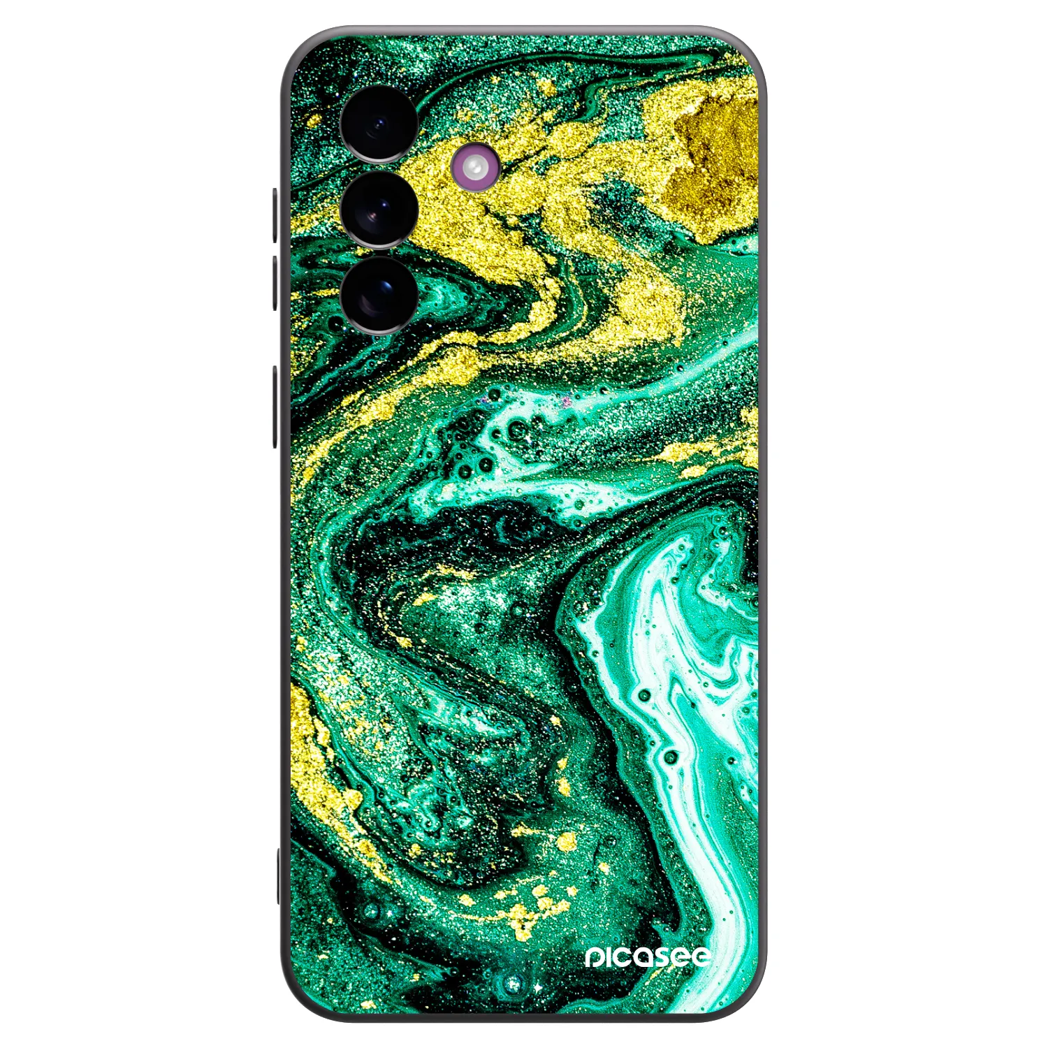 Picasee silikónový čierny obal pre Samsung Galaxy A37 - Green Gold