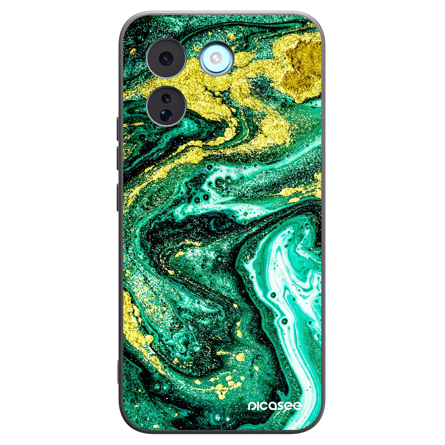 Picasee silikónový čierny obal pre Xiaomi Redmi Note 17 Pro MAX 5G - Green Gold