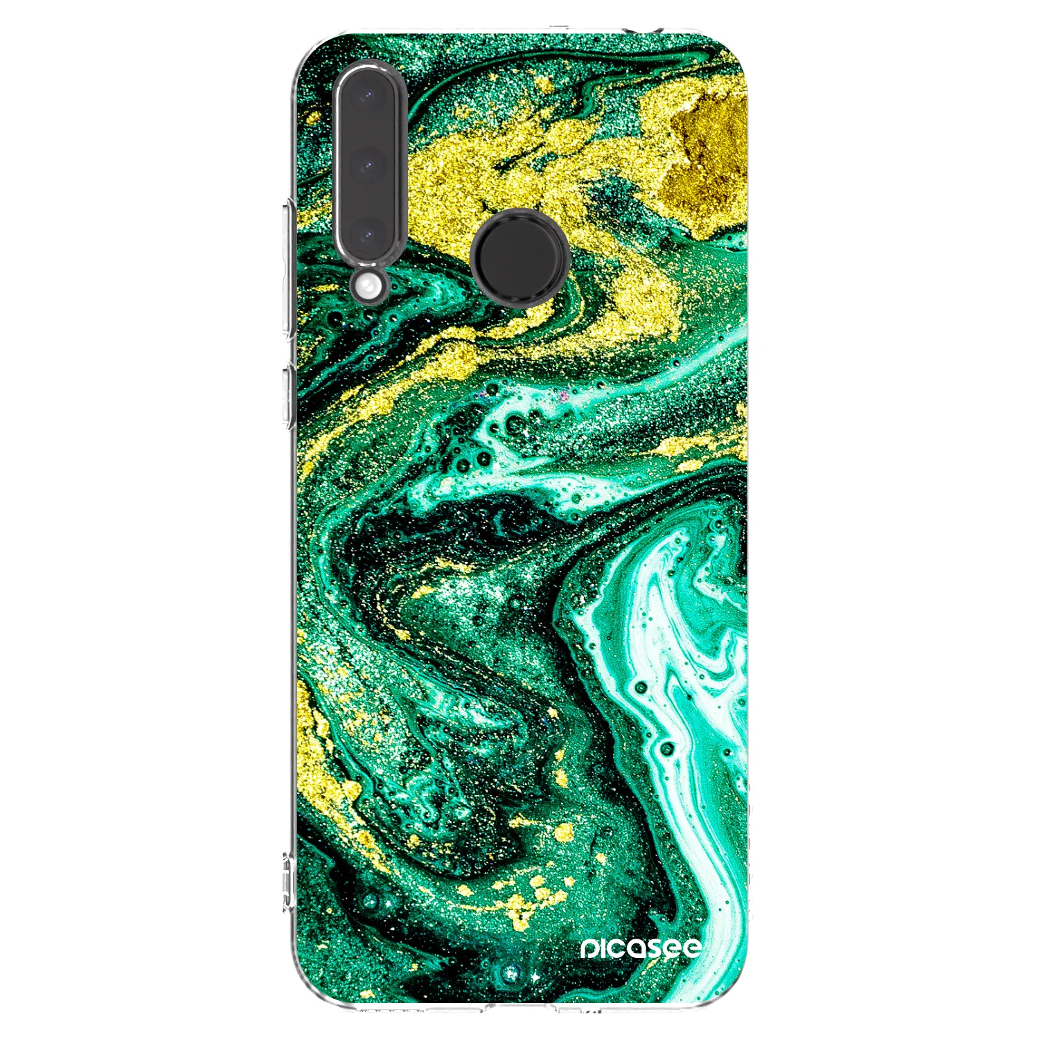 Picasee silikónový prehľadný obal pre Honor 20 Lite - Green Gold