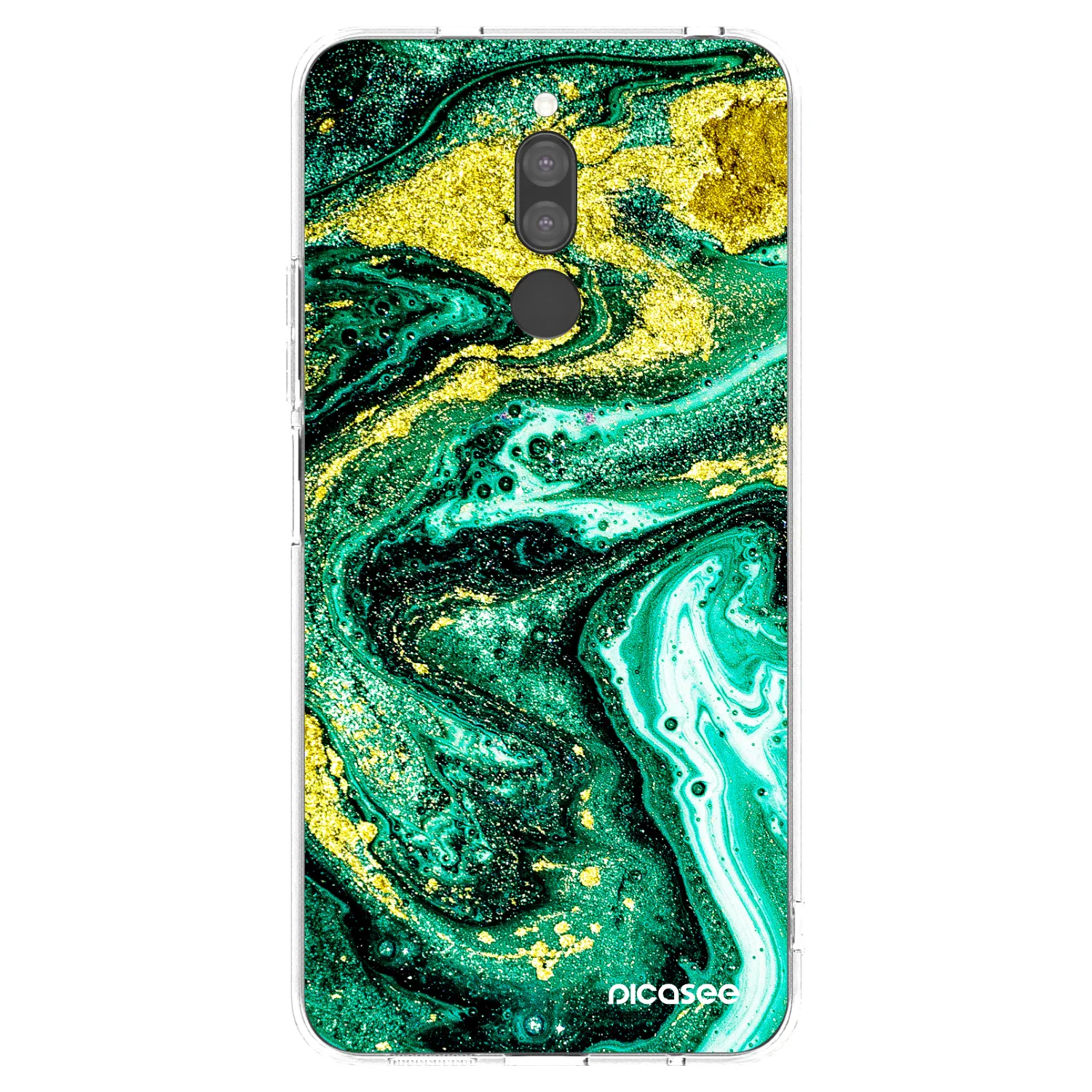 Silikónový prehľadný obal pre Xiaomi Redmi 8 - Green Gold