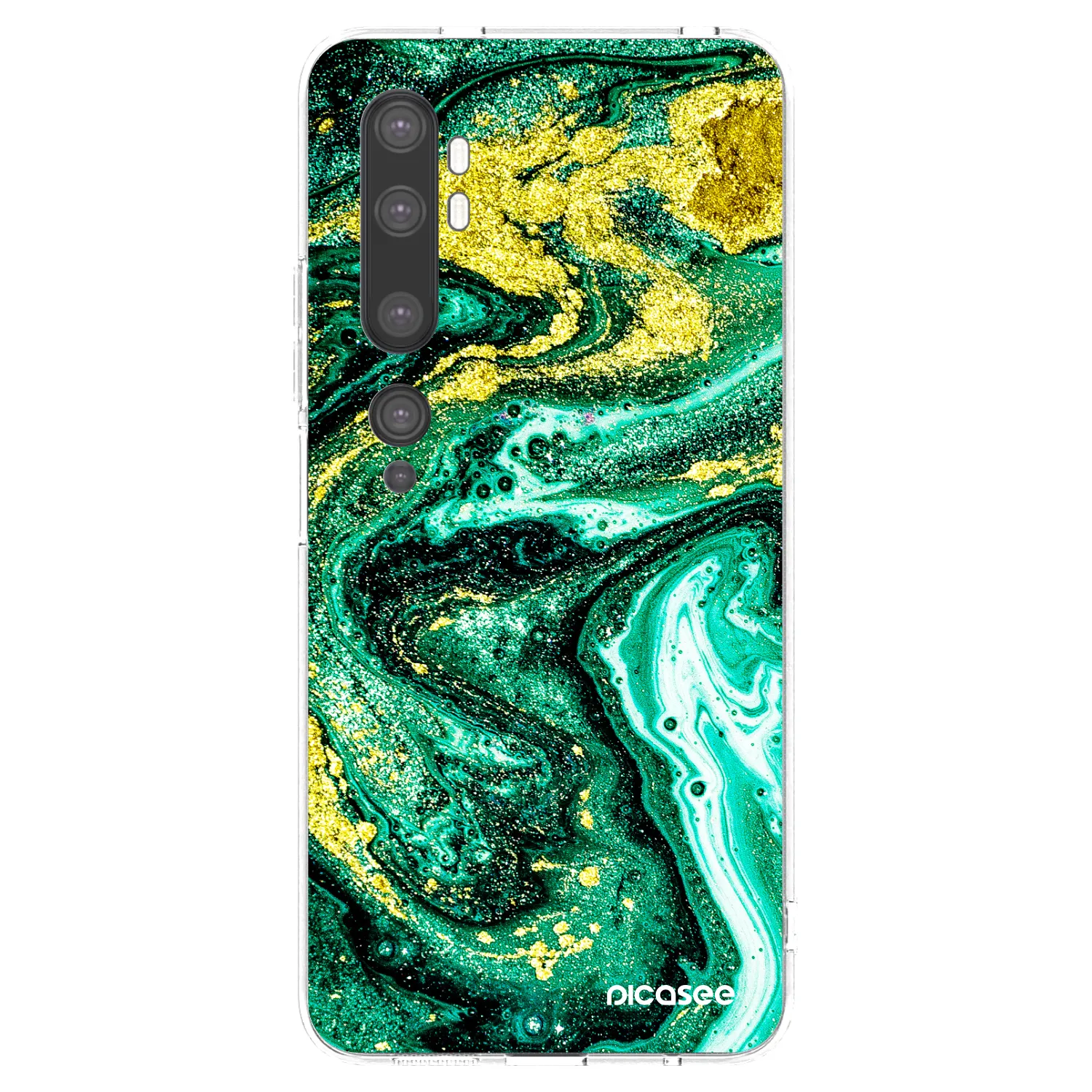 Silikónový prehľadný obal pre Xiaomi Mi Note 10 (Pro) - Green Gold