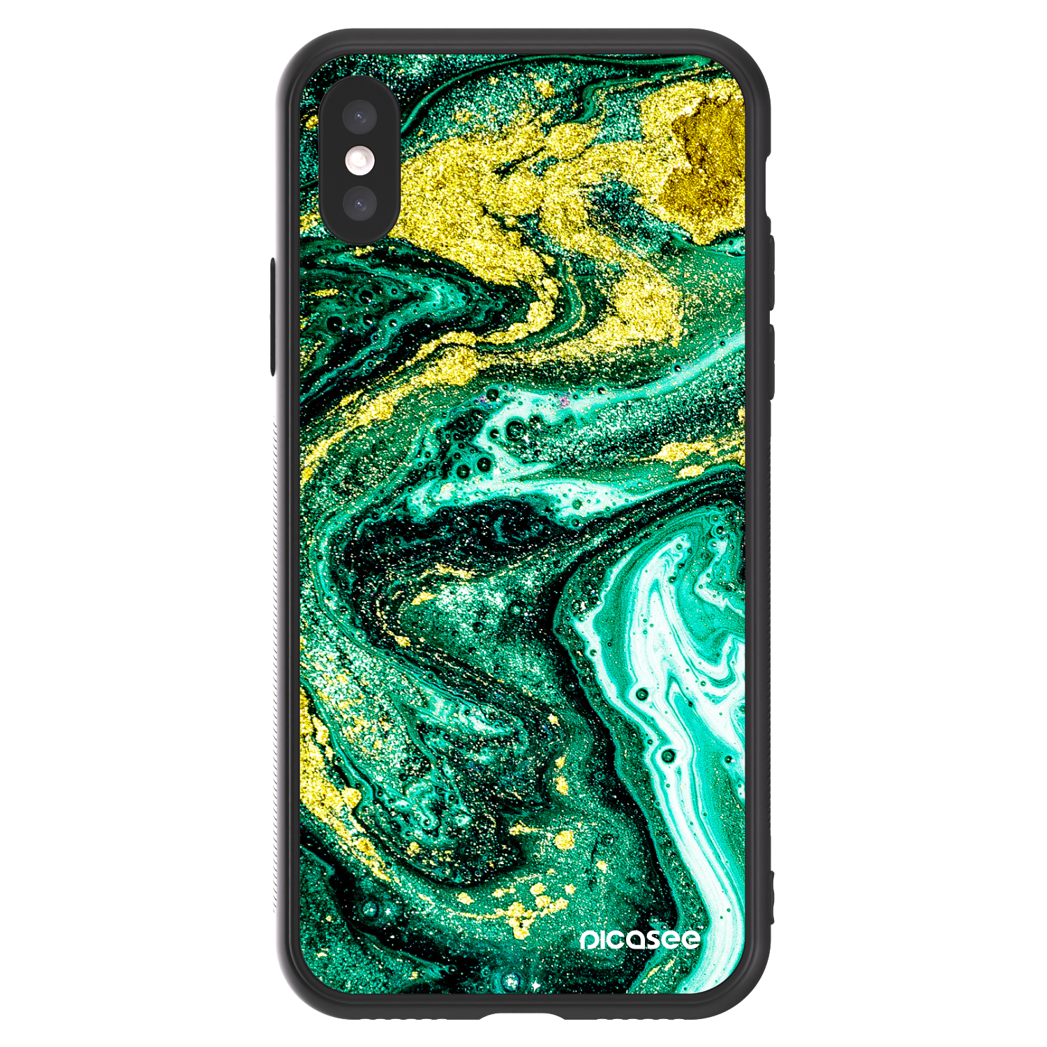 Picasee ULTIMATE CASE pro Apple iPhone X/XS - Green Gold